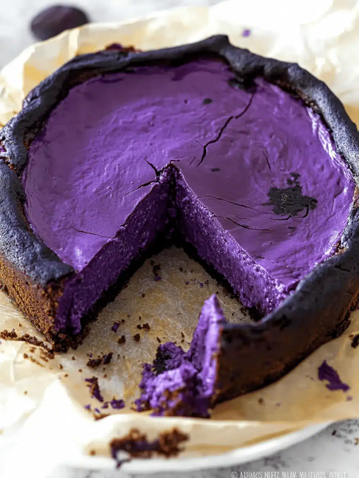 Irresistibly Creamy Ube Basque Cheesecake to Wow Your Guests 4 Ube Basque Cheesecake