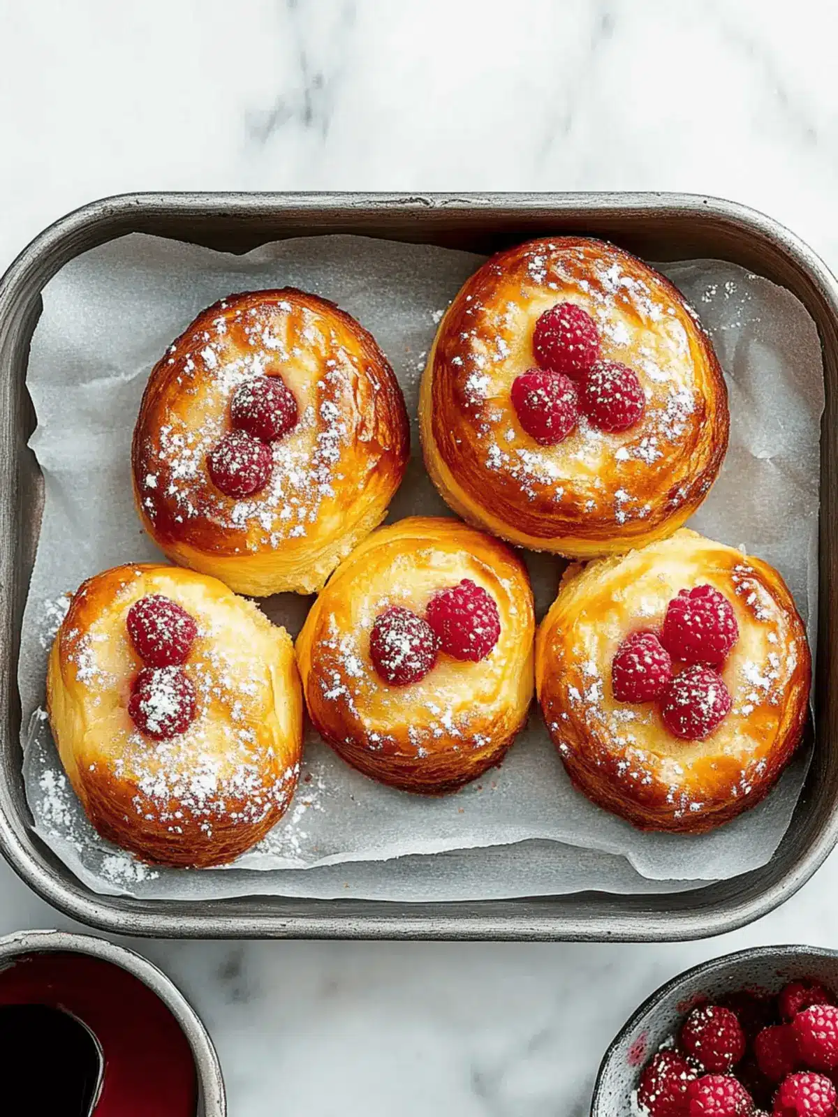 Delicious Vanilla Brioche Buns with Raspberries Recipe 3 Vanilla Brioche Buns with Raspberries