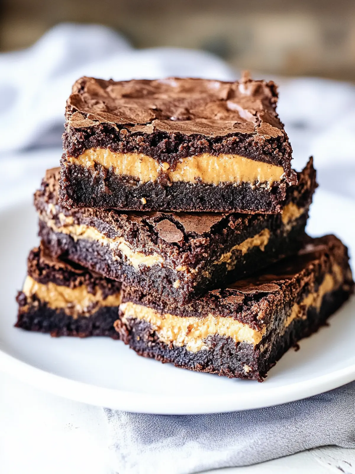 Decadent Peanut Butter Stuffed Brownies You’ll Crave! 4 Peanut Butter Stuffed Brownies