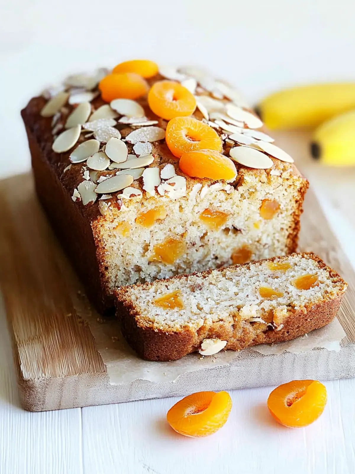 Moist Vegan Almond Banana Bread with Apricots You’ll Love! 2 Moist Vegan Almond Banana Bread with Apricots (Eggless, Dairy Free!)