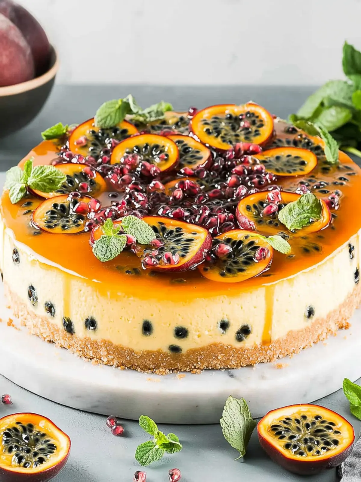Decadent Passion Fruit Cheesecake: A Tropical Delight at Home 4 Passion Fruit Cheesecake