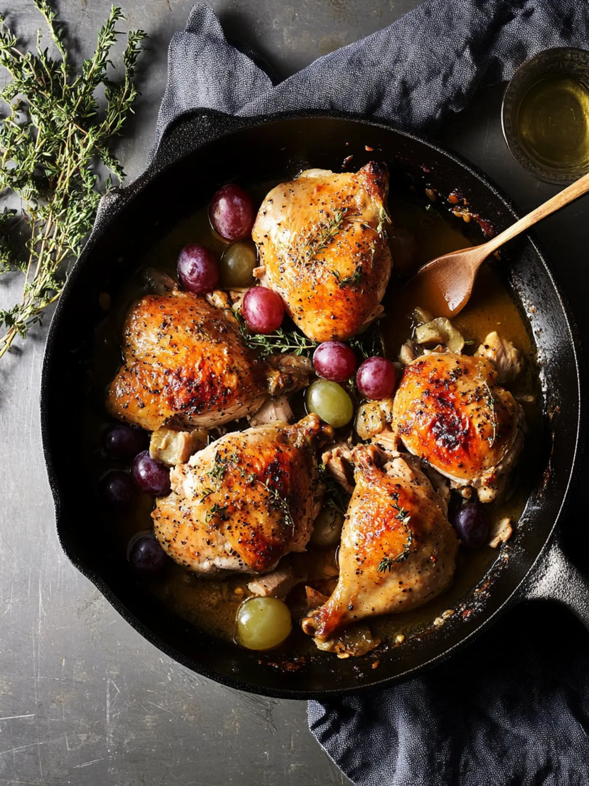 Savory Roast Chicken with Mustard and Grapes Delight 4 Roast Chicken with Mustard and Grapes