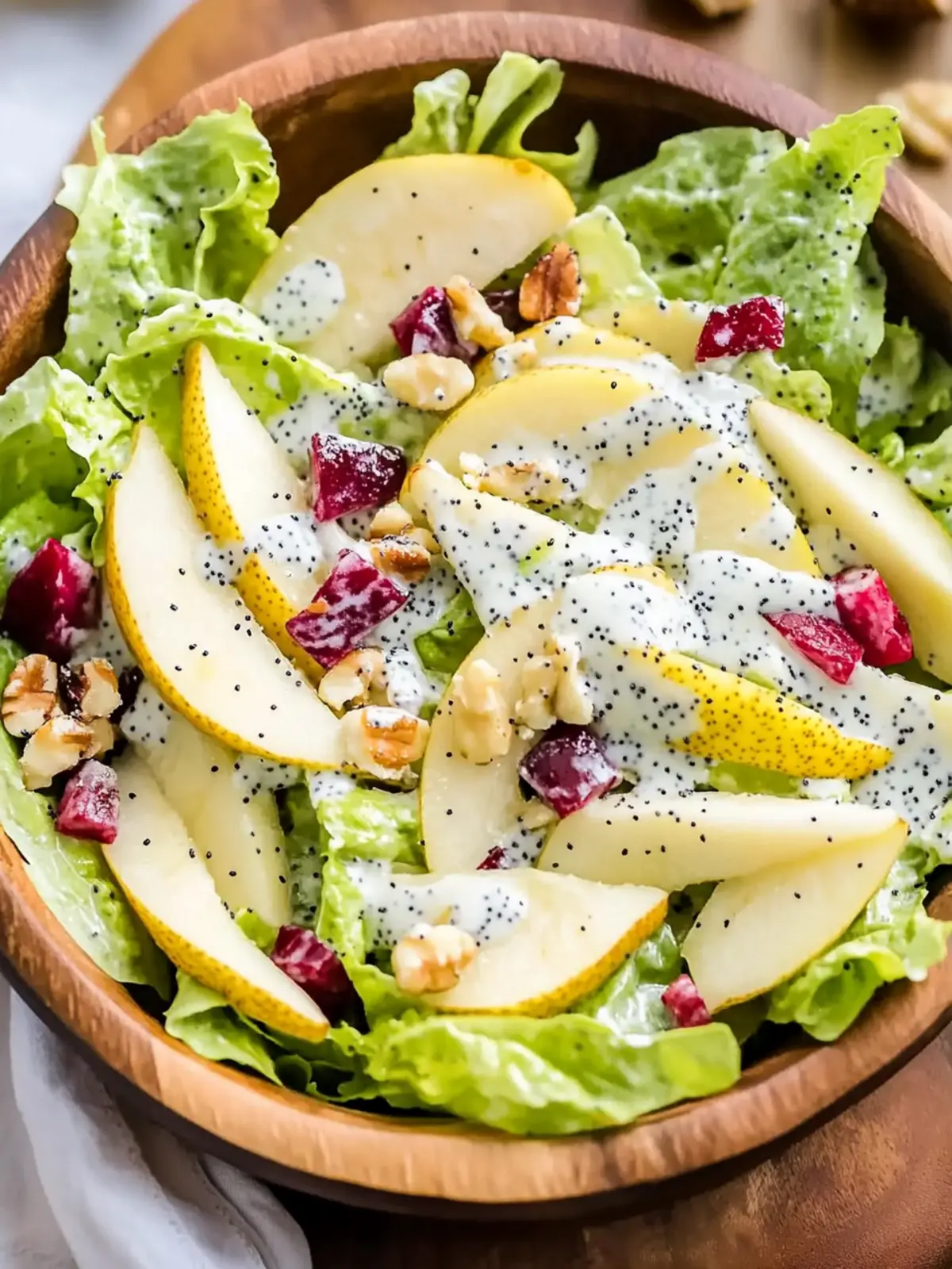 Deliciously Easy Pear Salad with Poppy Seed Dressing Recipe 4 Easy Pear Salad with Poppy Seed Dressing