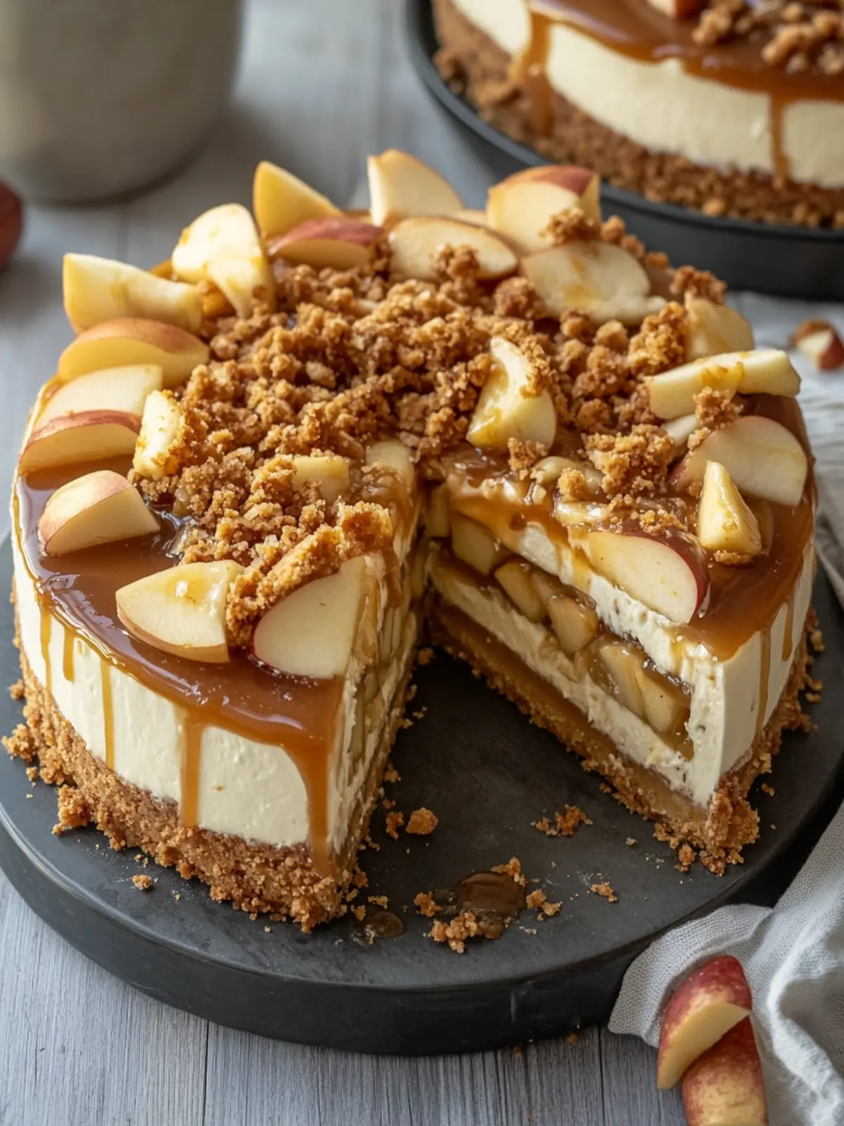 Indulge in Salted Caramel Apple Pie Cheesecake Bliss 4 Salted Caramel Apple Pie Cheesecake
