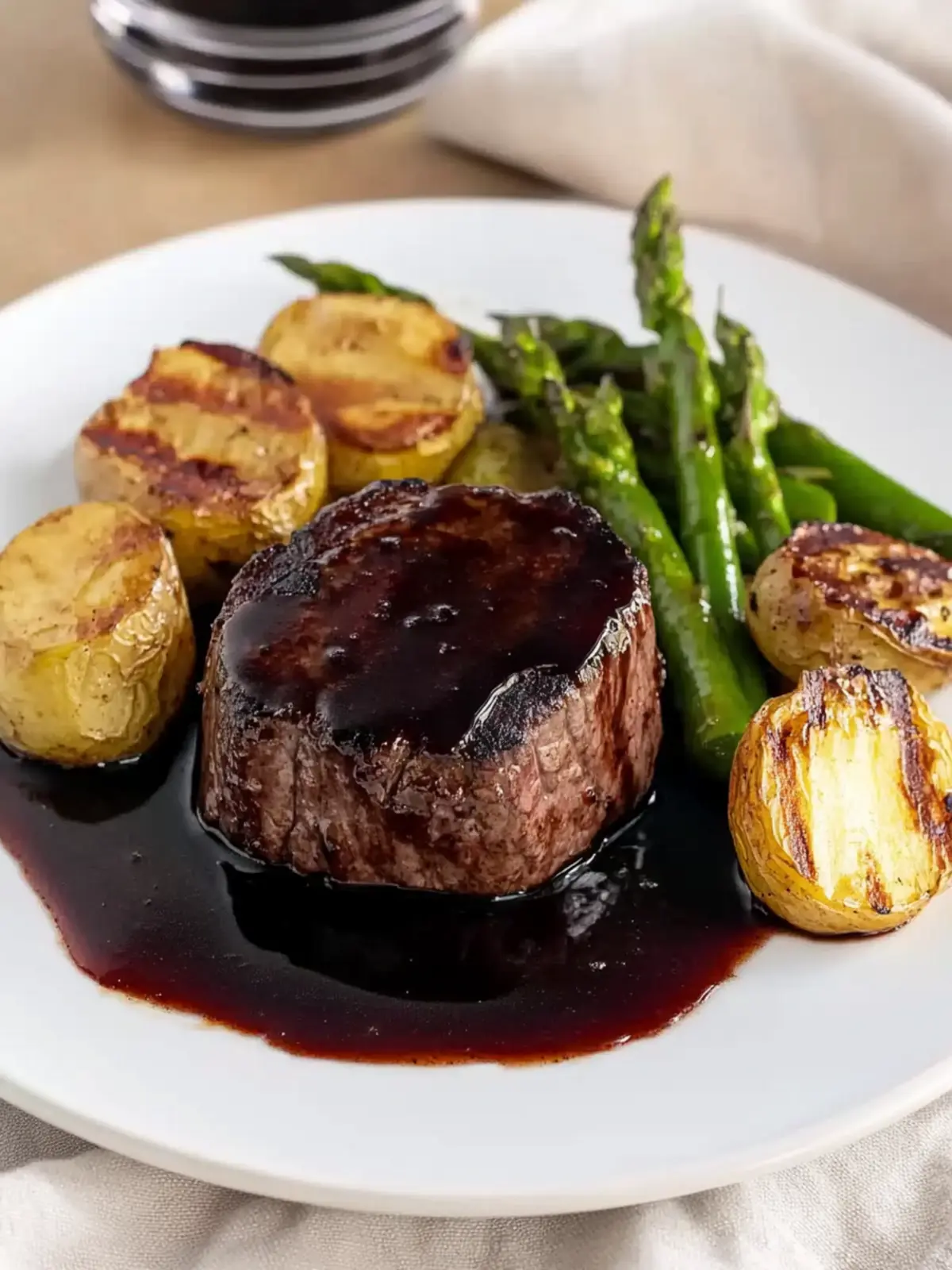 Savor Filet Mignon with Rich Balsamic Glaze Tonight 4 Filet Mignon with Rich Balsamic Glaze