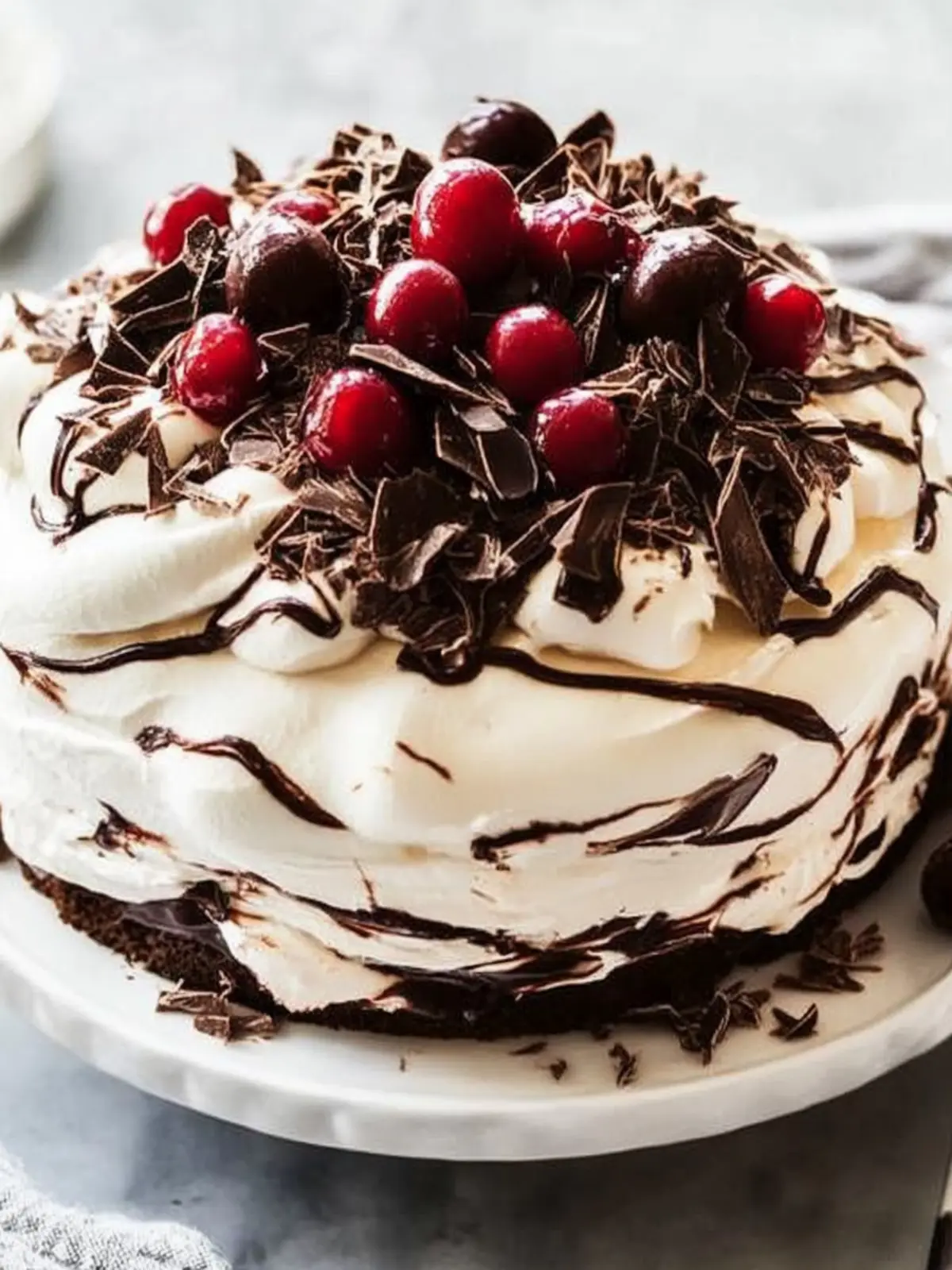Irresistible Chocolate Meringue Cake with Fresh Fruit Bliss 4 Chocolate Meringue Cake