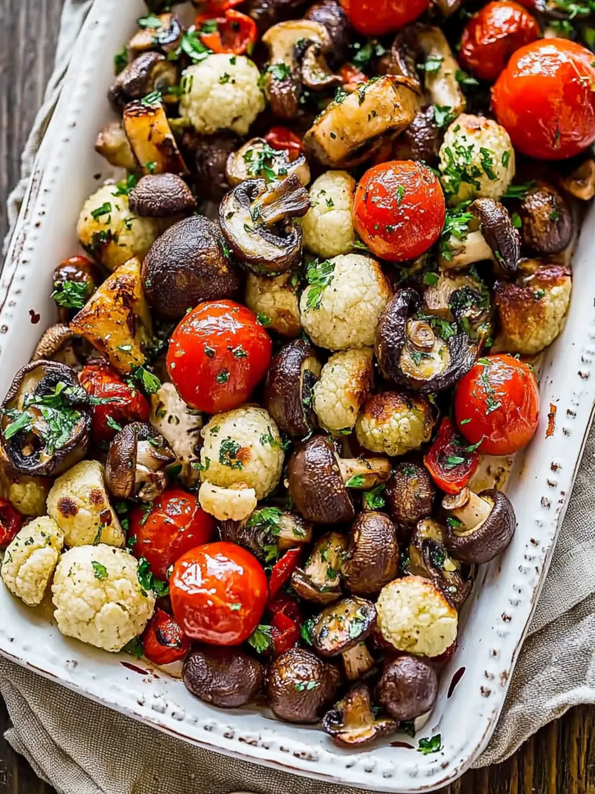 Italian Roasted Mushrooms and Veggies