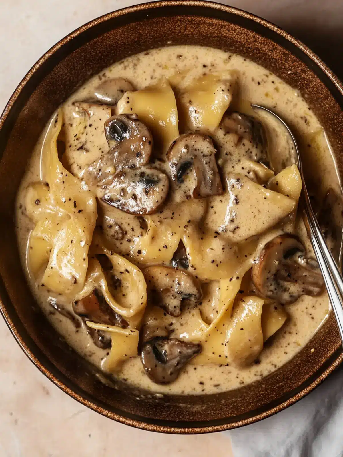 Creamy Gorgonzola Truffle Sauce with Savory Mushrooms 5 Gorgonzola Truffle Cream Sauce with Mushrooms