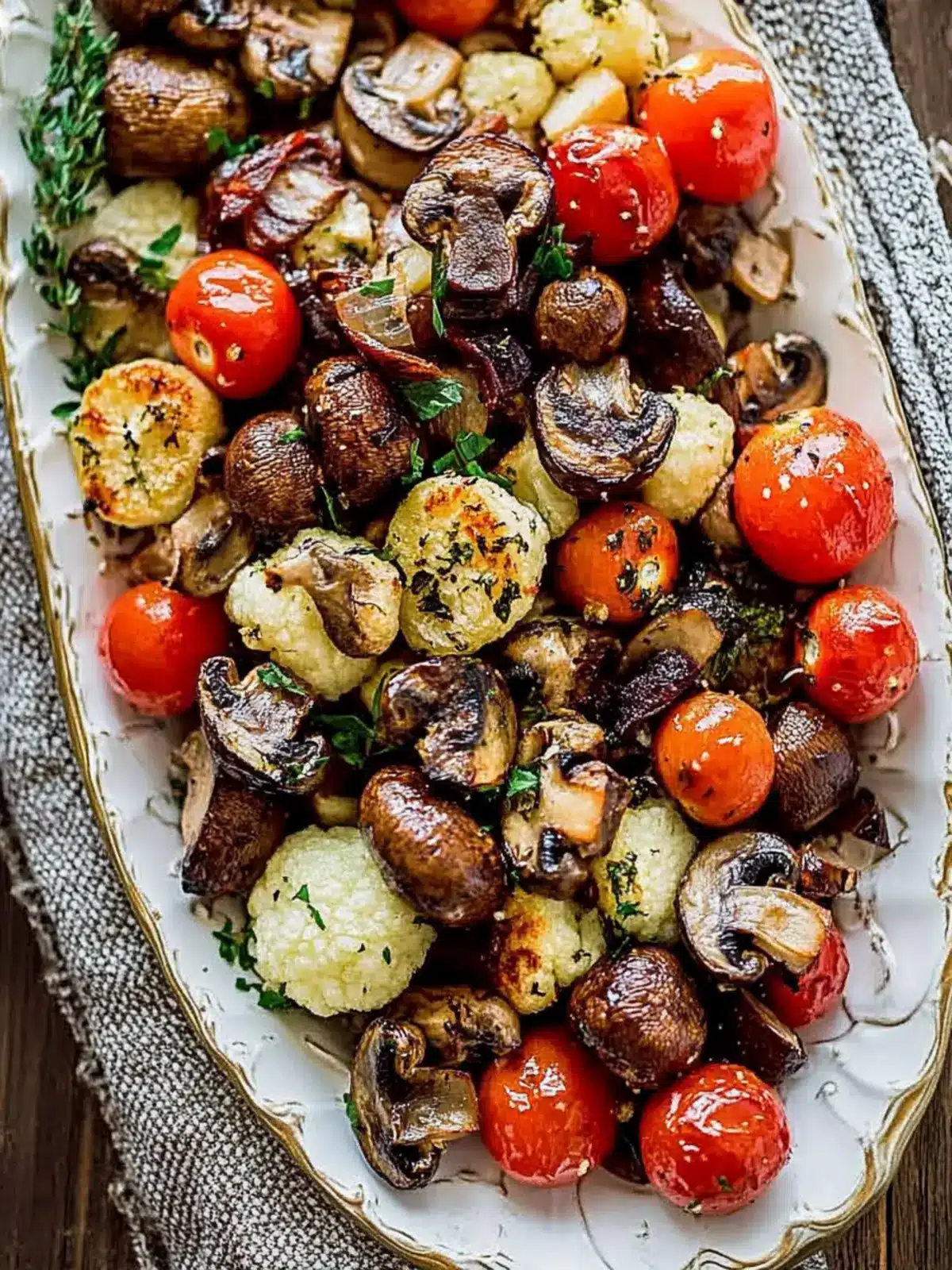 Italian Roasted Mushrooms and Veggies