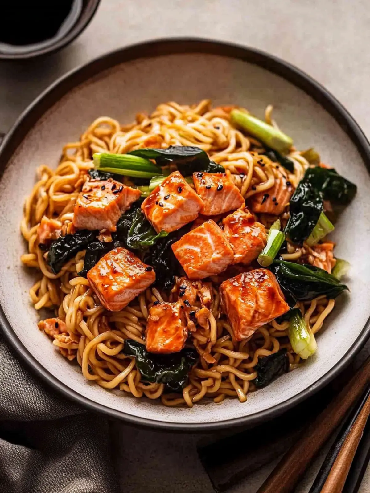 Savory Teriyaki Salmon Noodles Ready in 30 Minutes 5 Teriyaki Salmon Noodles