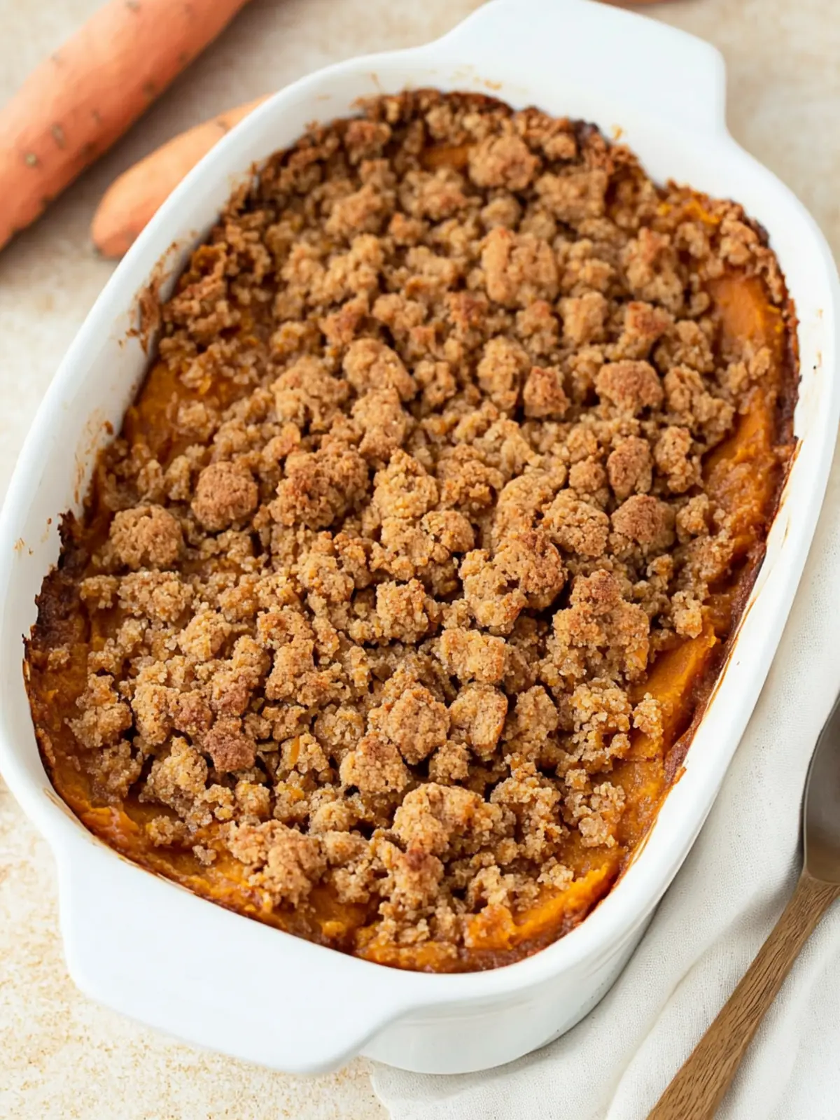 Delicious Sweet Potato Casserole with Crunchy Pecan Topping 3 Sweet Potato Casserole