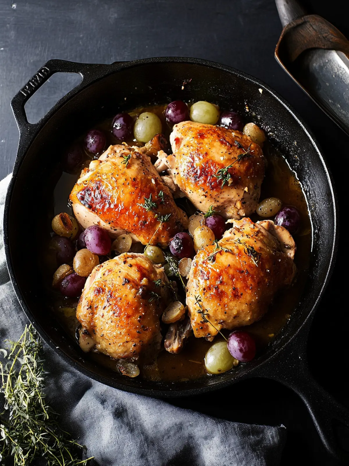 Savory Roast Chicken with Mustard and Grapes Delight 2 Roast Chicken with Mustard and Grapes