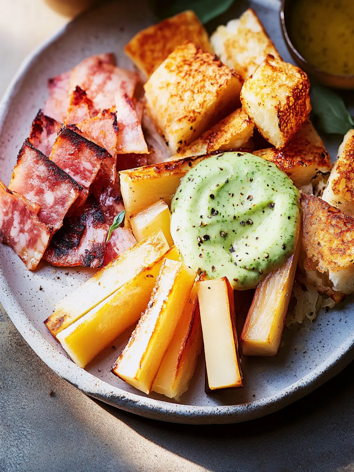 Crispy Panisse with Green Chilli & Double Garlic Aïoli Delight 3 Panisse with Green Chilli & Double Garlic Aïoli