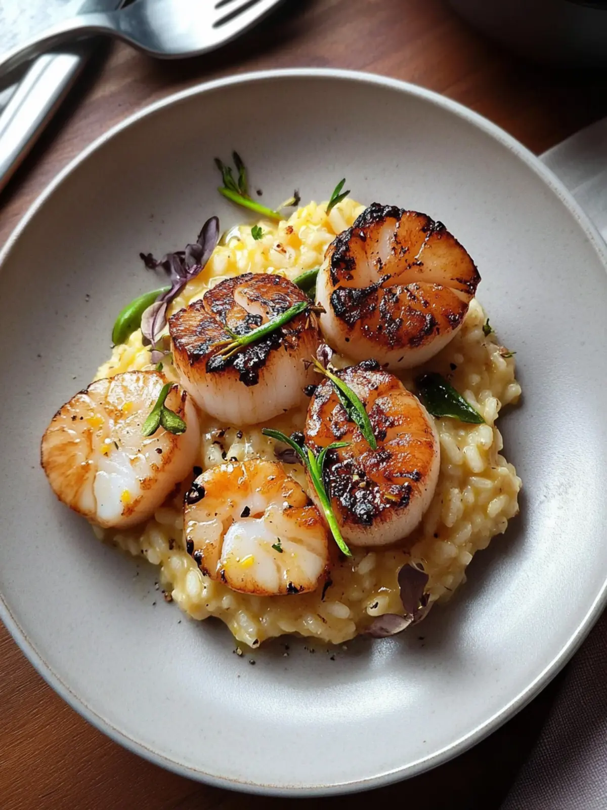 Savory Butternut Squash Risotto with Seared Scallops Delight 2 Butternut Squash Risotto with Scallops