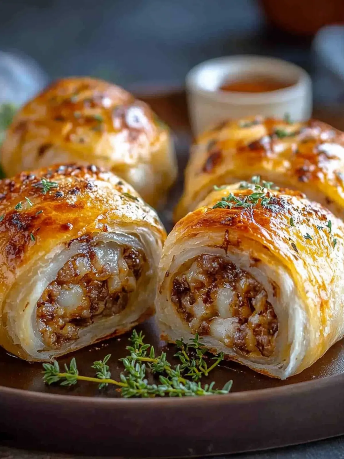 Savory French Onion Sausage Rolls