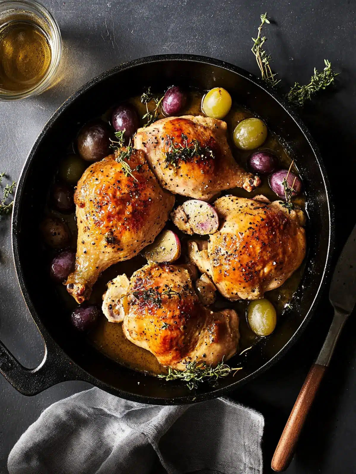 Savory Roast Chicken with Mustard and Grapes Delight 5 Roast Chicken with Mustard and Grapes