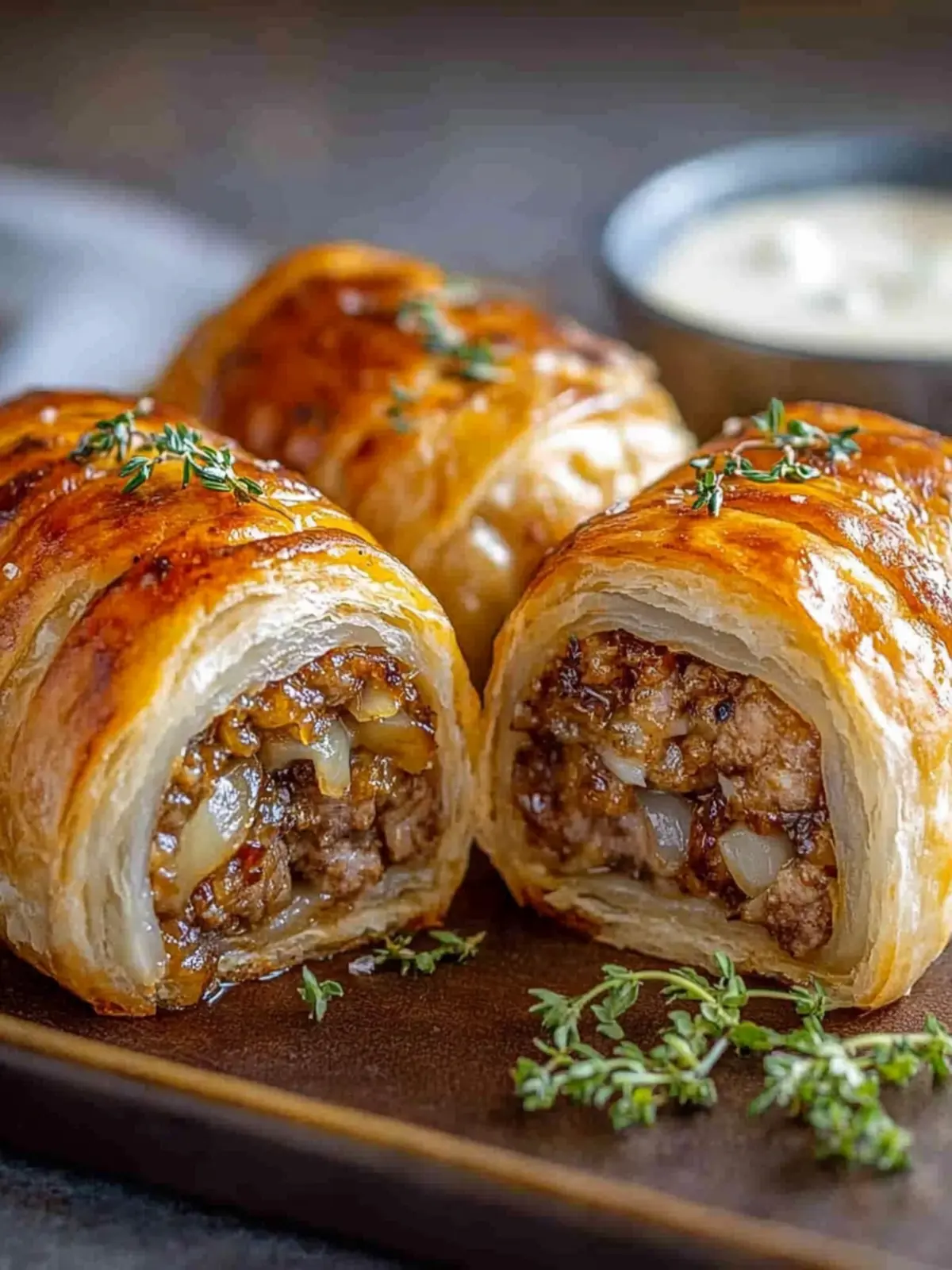 Savory French Onion Sausage Rolls