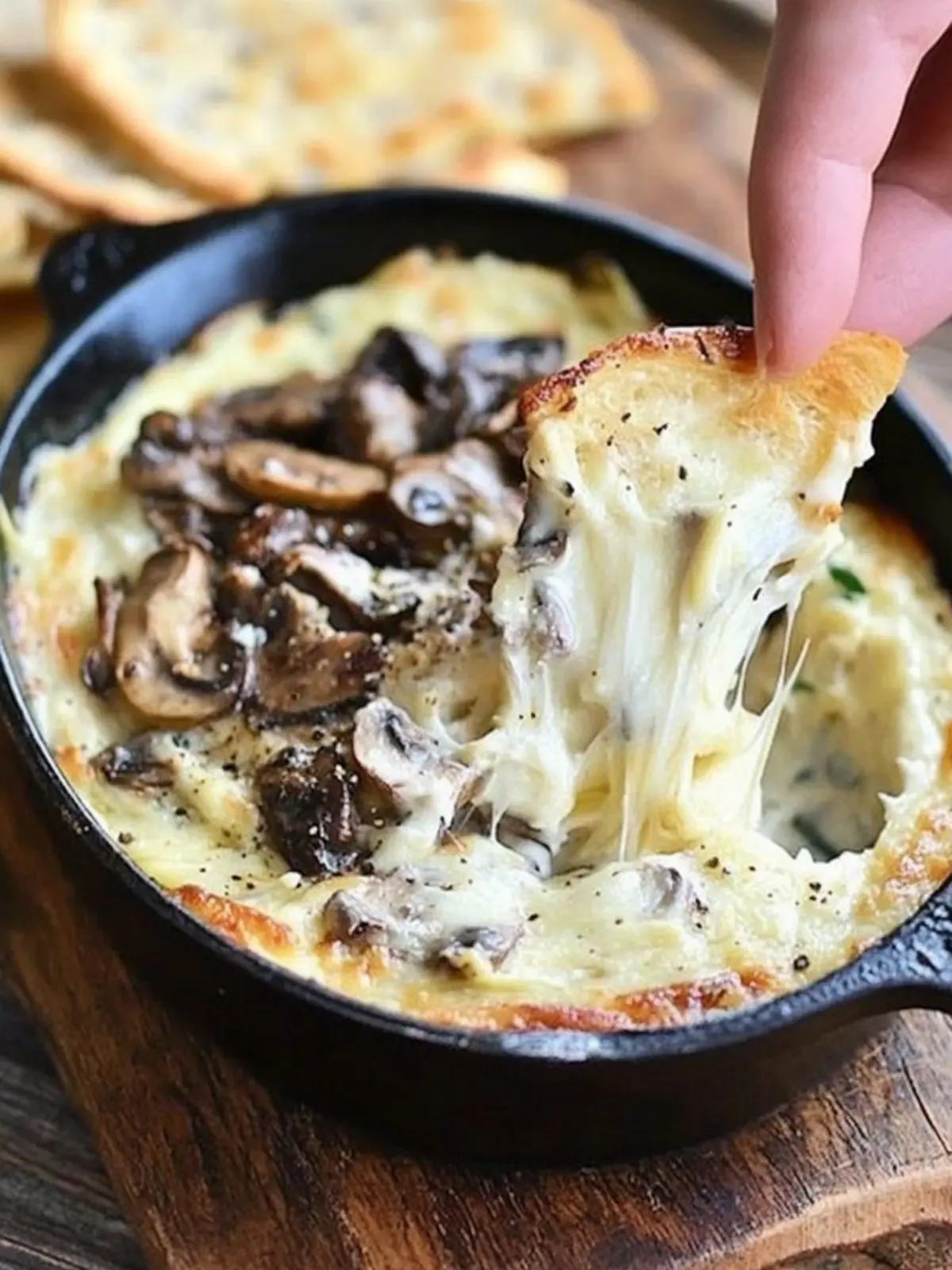 Mushroom Leek and Gruyere Cheese Dip for Cozy Nights In 2 Mushroom Leek and Gruyere Cheese Dip