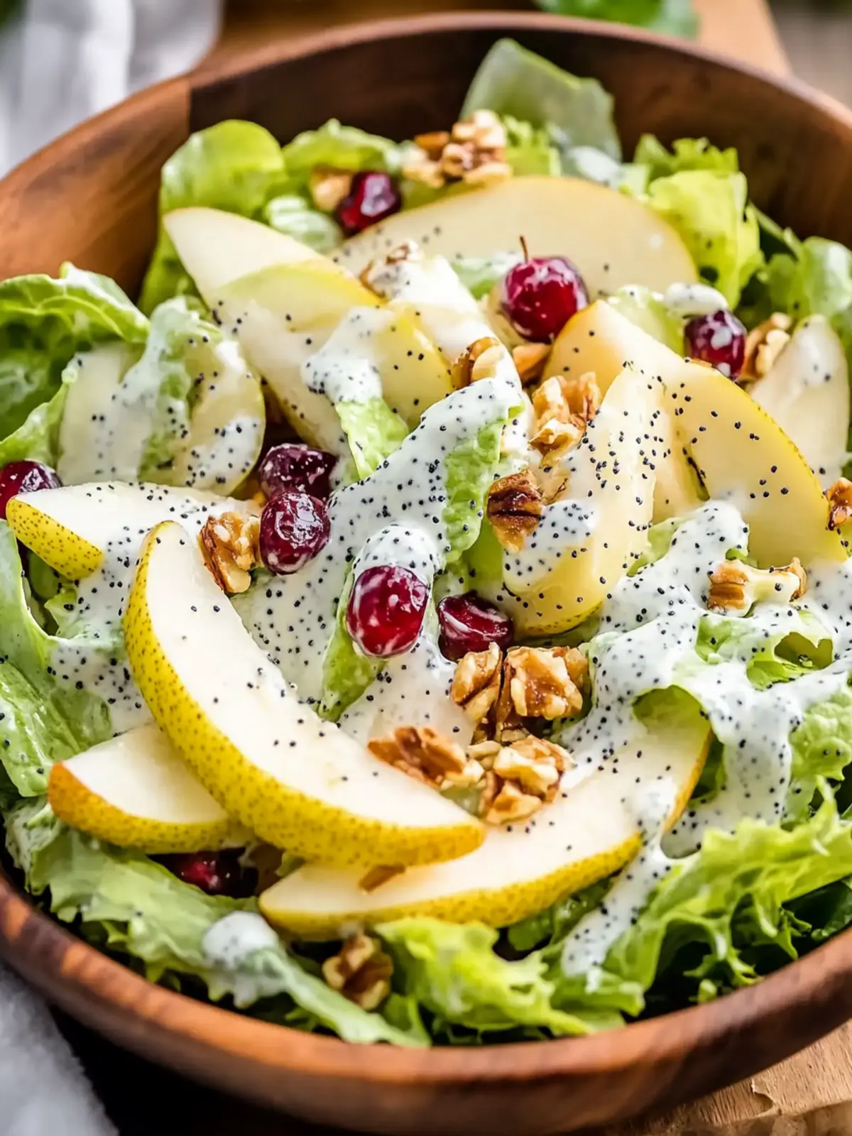 Deliciously Easy Pear Salad with Poppy Seed Dressing Recipe 3 Easy Pear Salad with Poppy Seed Dressing