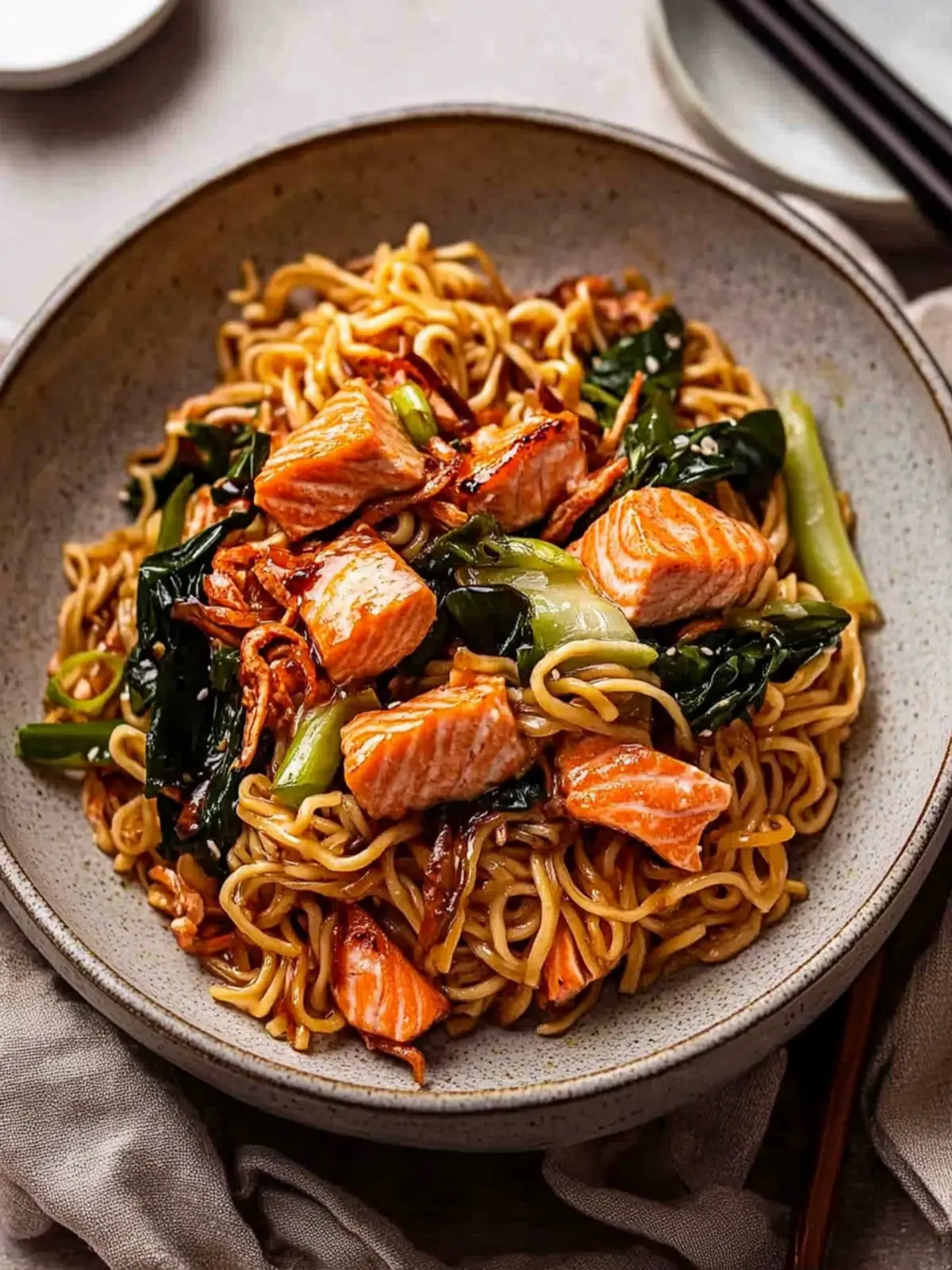 Savory Teriyaki Salmon Noodles Ready in 30 Minutes 3 Teriyaki Salmon Noodles
