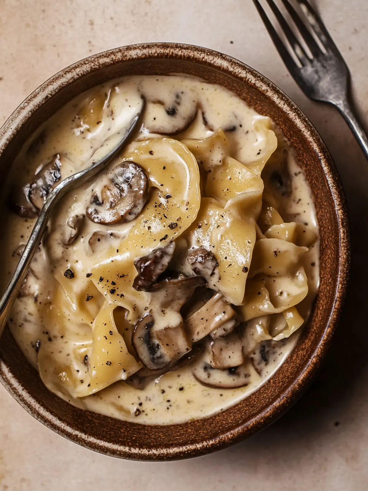 Creamy Gorgonzola Truffle Sauce with Savory Mushrooms 2 Gorgonzola Truffle Cream Sauce with Mushrooms