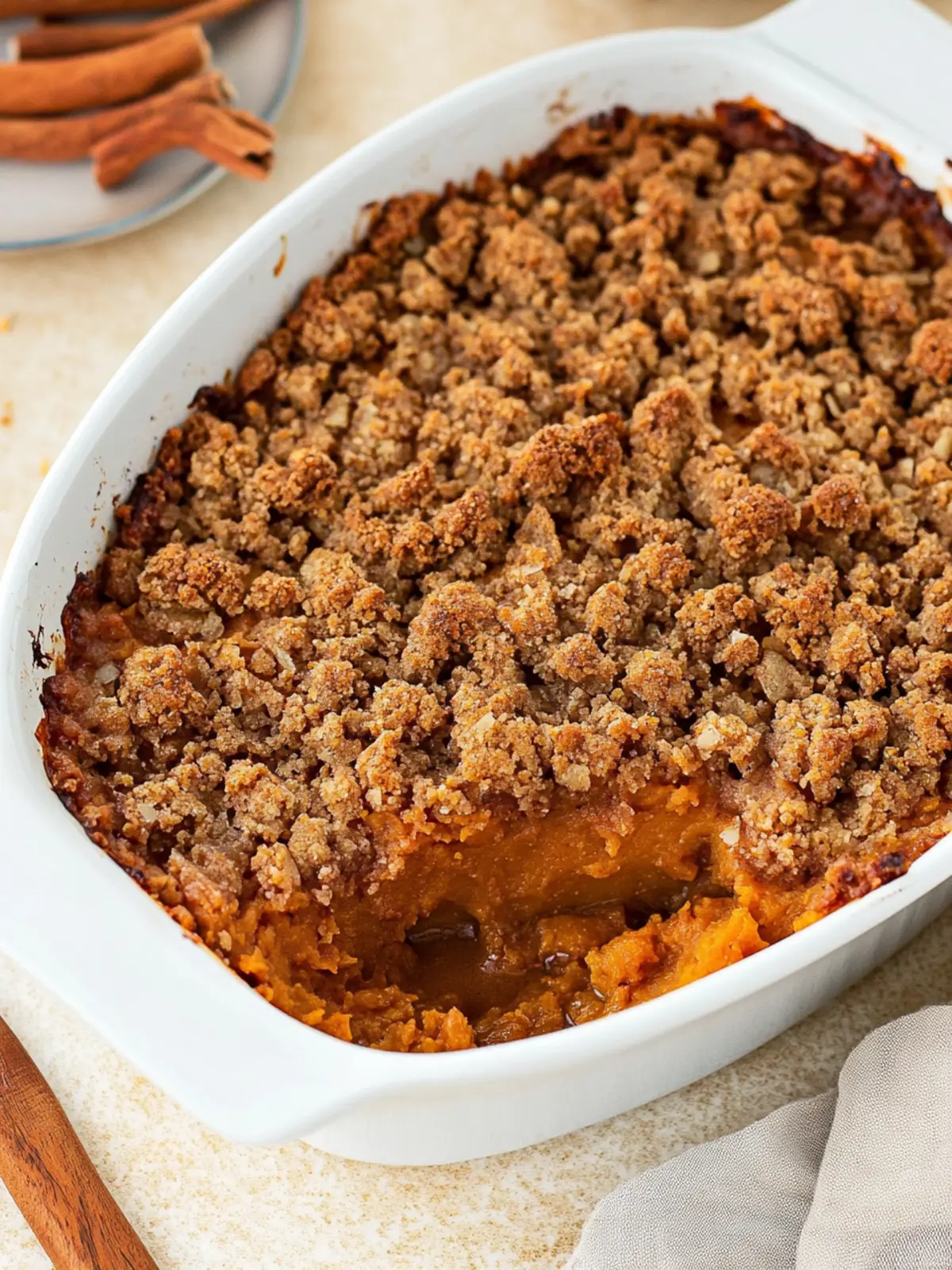 Delicious Sweet Potato Casserole with Crunchy Pecan Topping 5 Sweet Potato Casserole