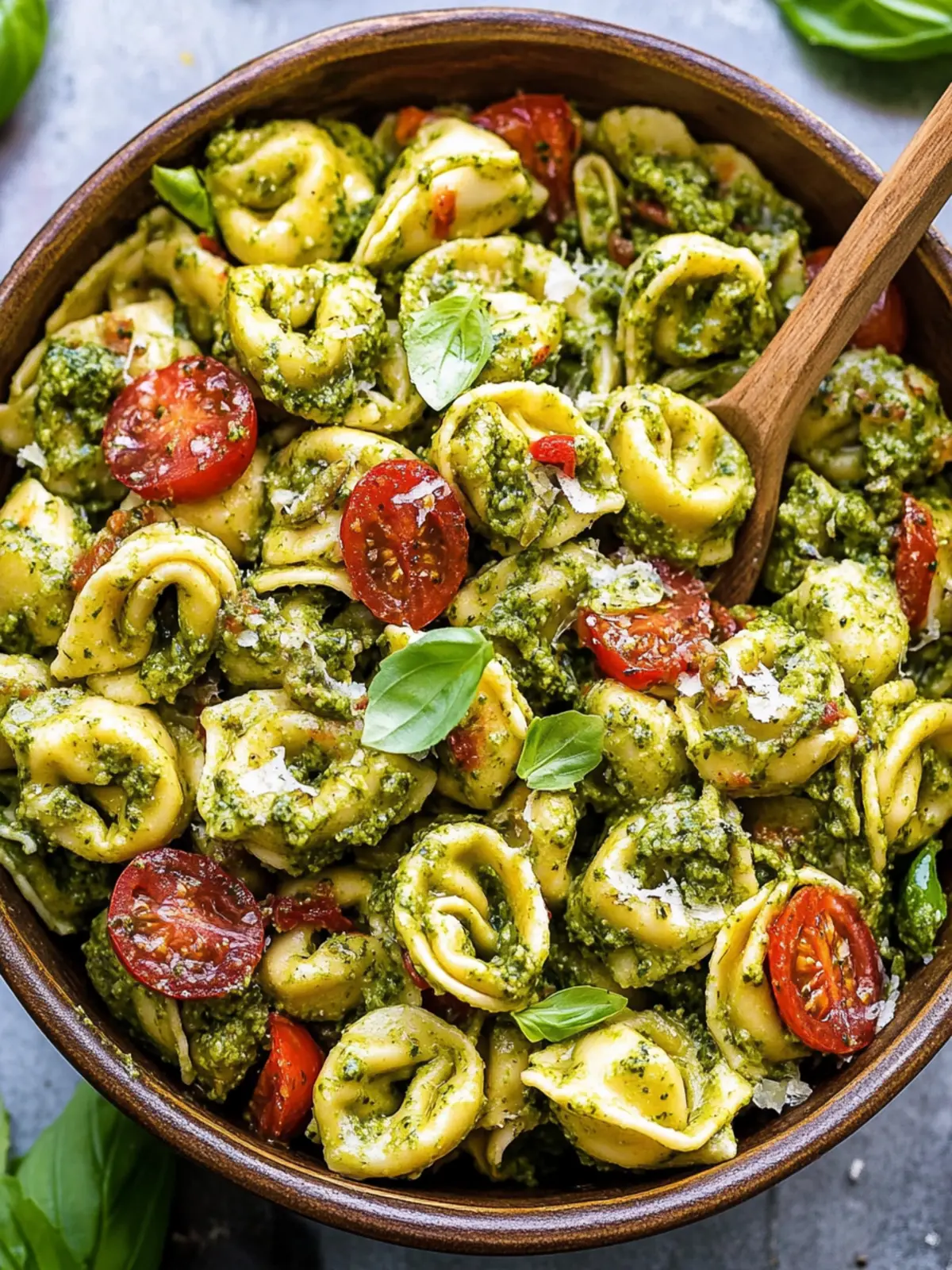 Fresh Pesto Tortellini Pasta Salad Perfect for Summer Gatherings 2 Pesto Tortellini Pasta Salad