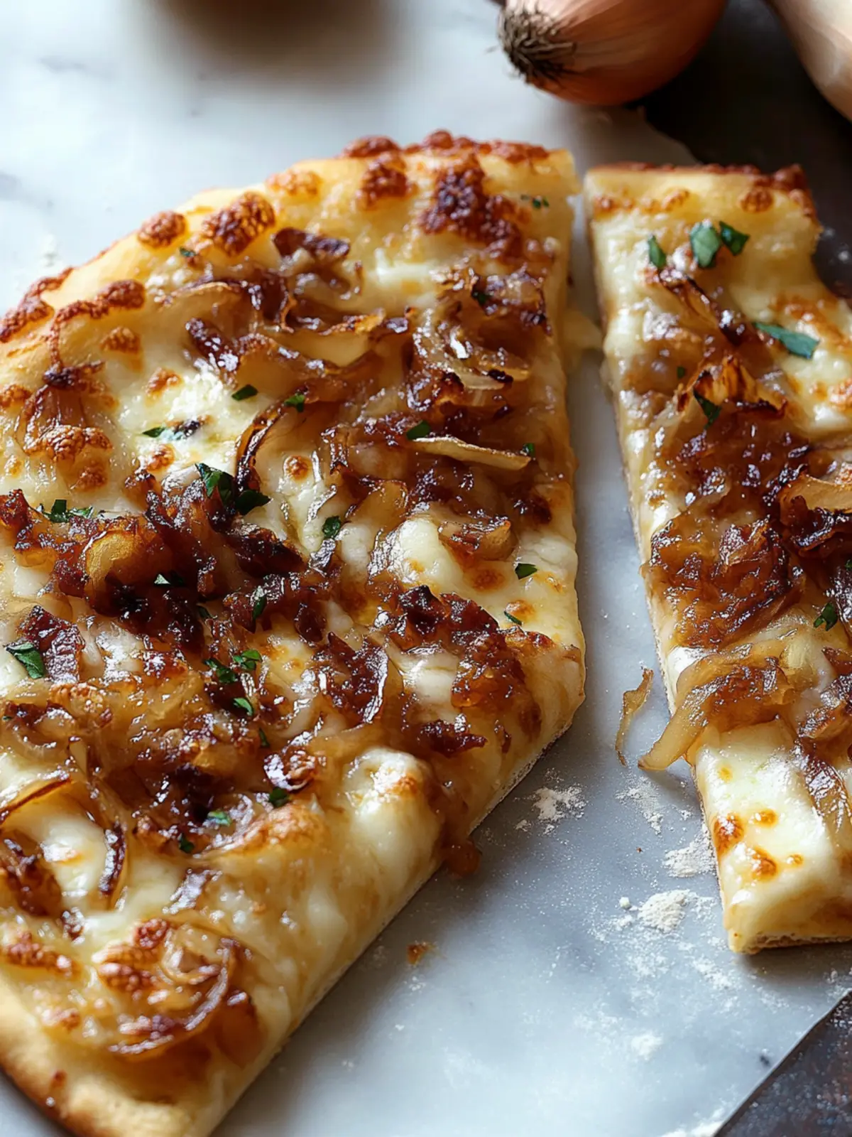 Ultimate French Onion Soup Pizza with Savory Caramelized Onions and Melted Cheese