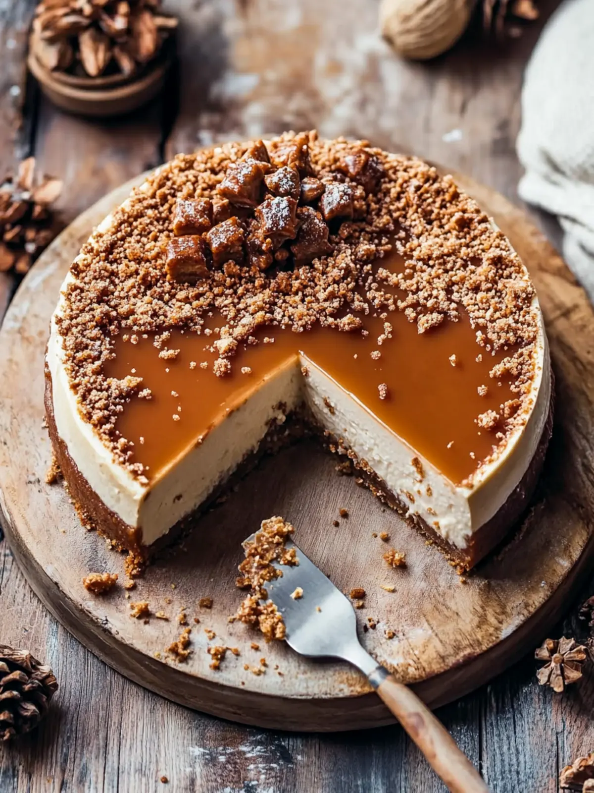Irresistible Gingerbread Cheesecake with Salted Caramel Drizzle 4 Gingerbread Cheesecake