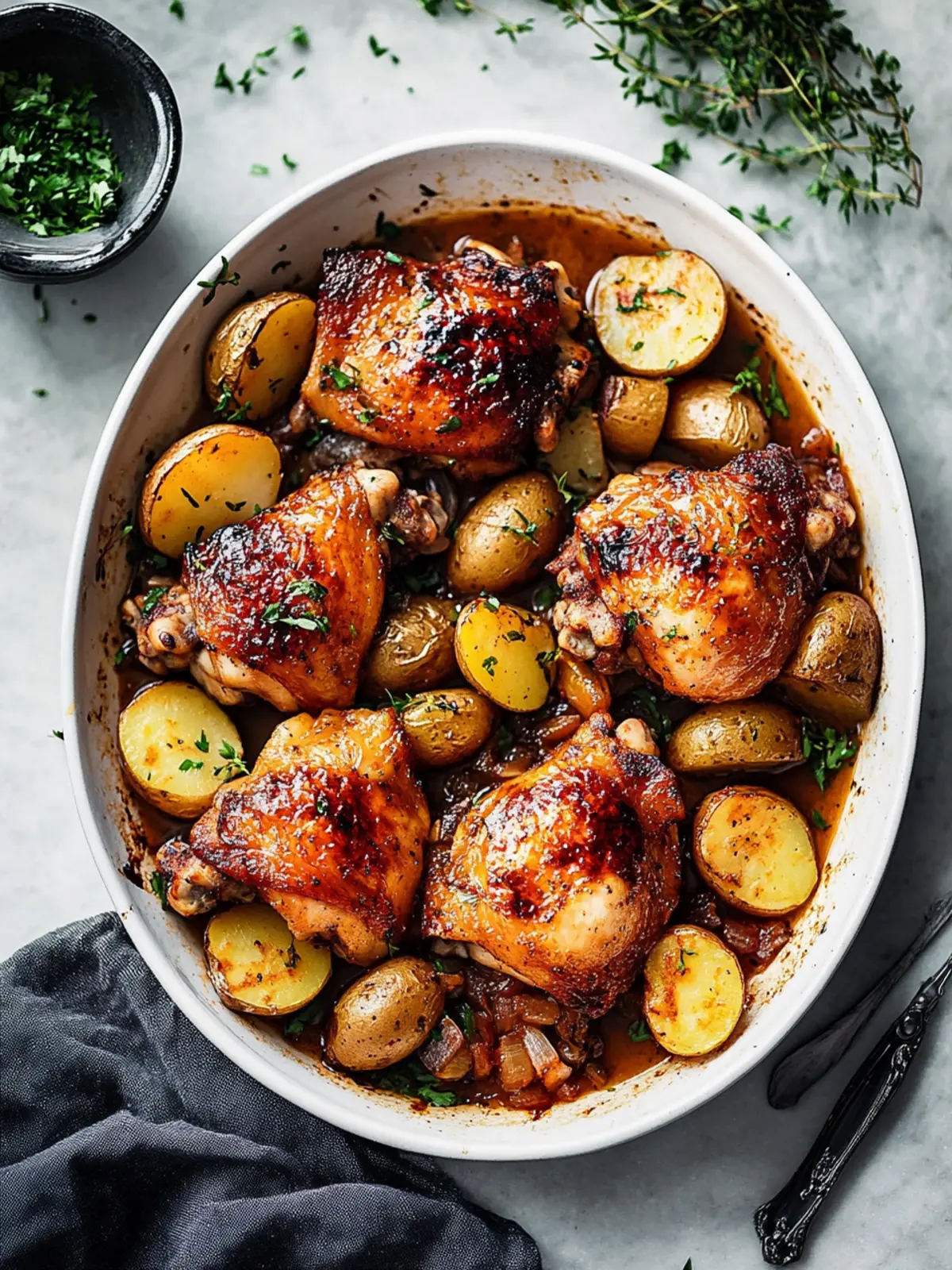 Chicken Thighs With Potatoes