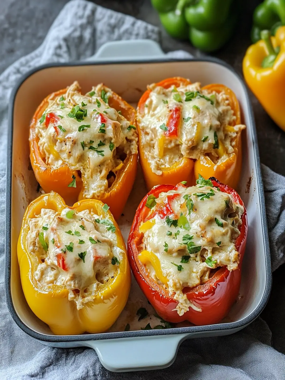 Creamy Chicken Stuffed Peppers