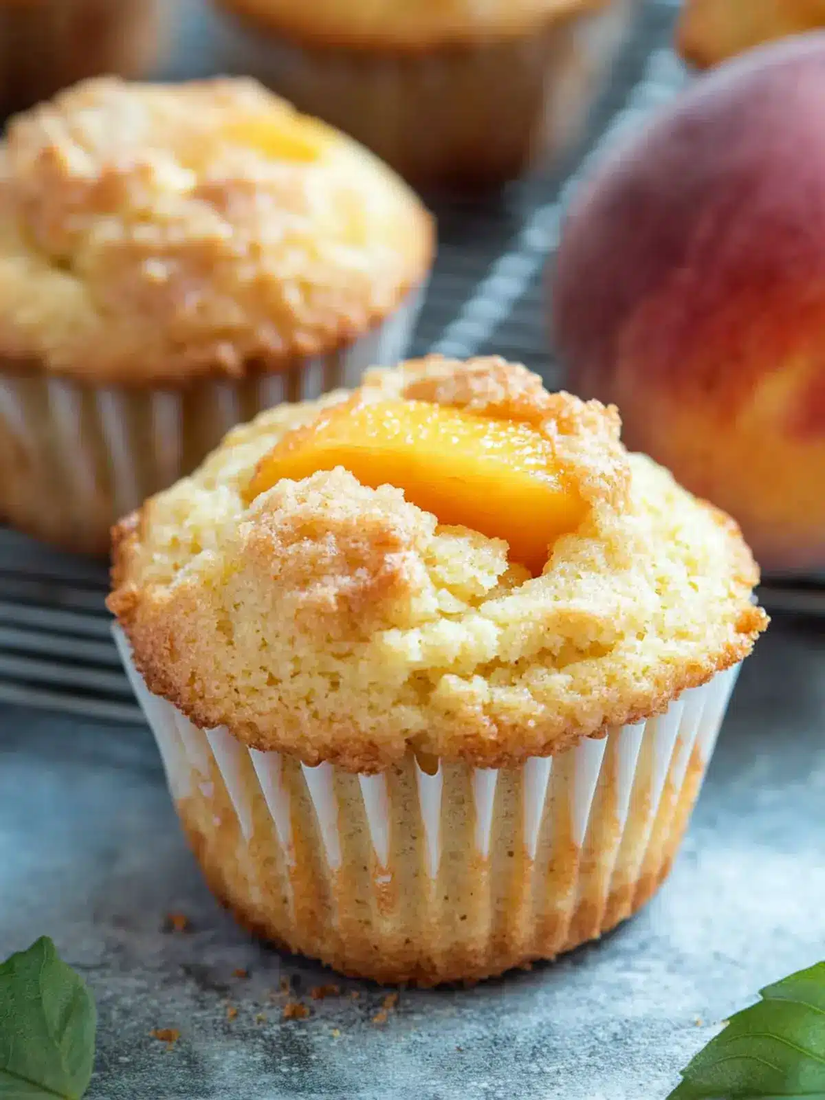 Keto Peach Muffins