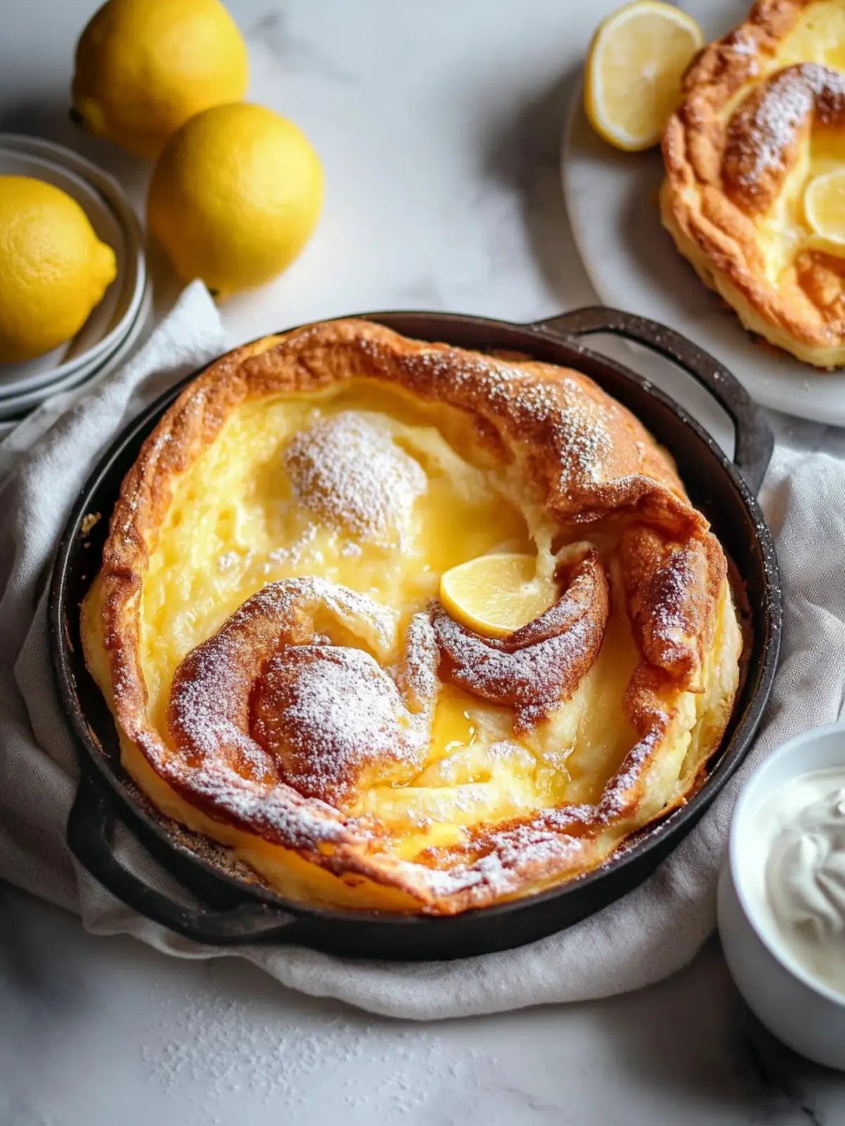 Easy Lemon and Vanilla Dutch Baby Pancake