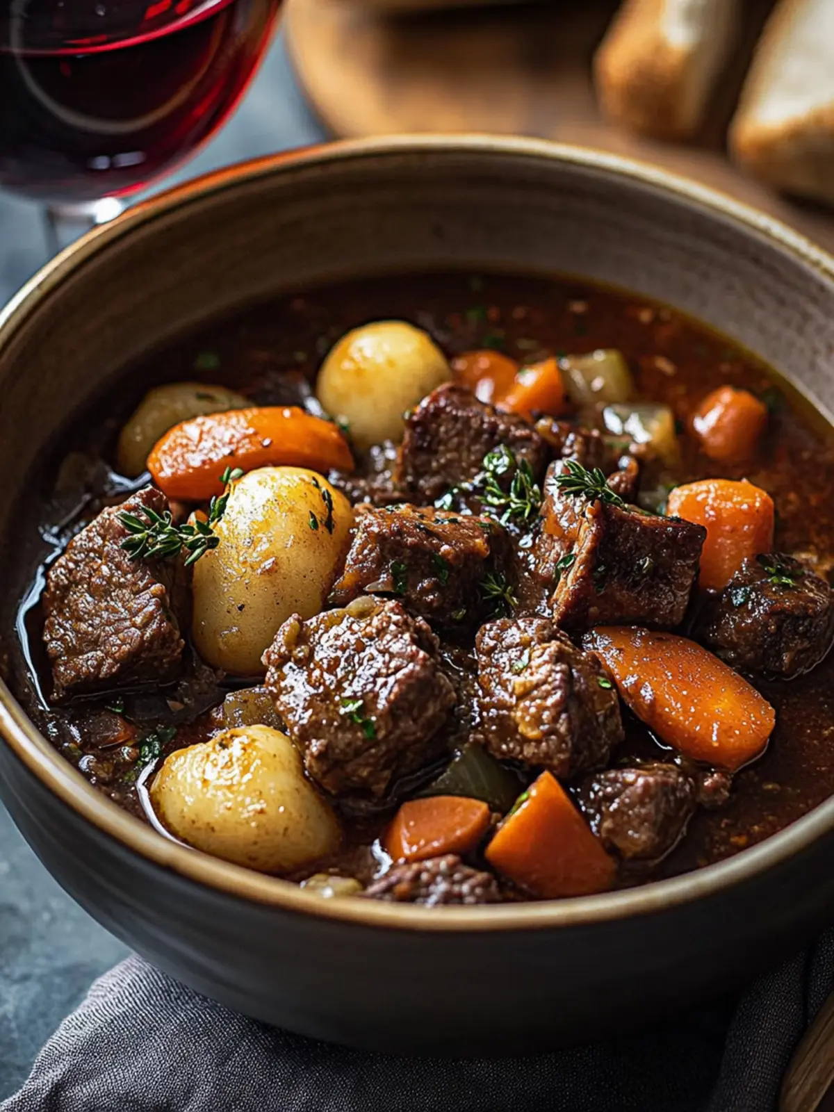 Savory French-Style Beef Stew with Red Wine and Veggies Bliss 3 French-Style Beef Stew with Red Wine and Vegetables