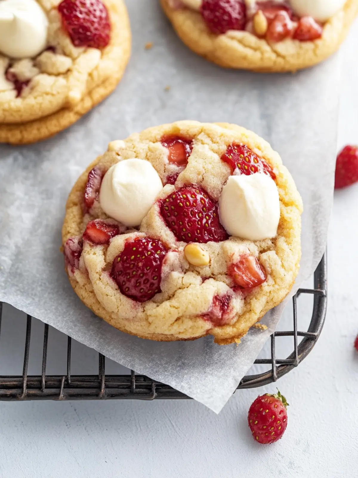 Irresistible Strawberries and Cream Cookies for Spring Bliss 3 Strawberries and Cream Cookie
