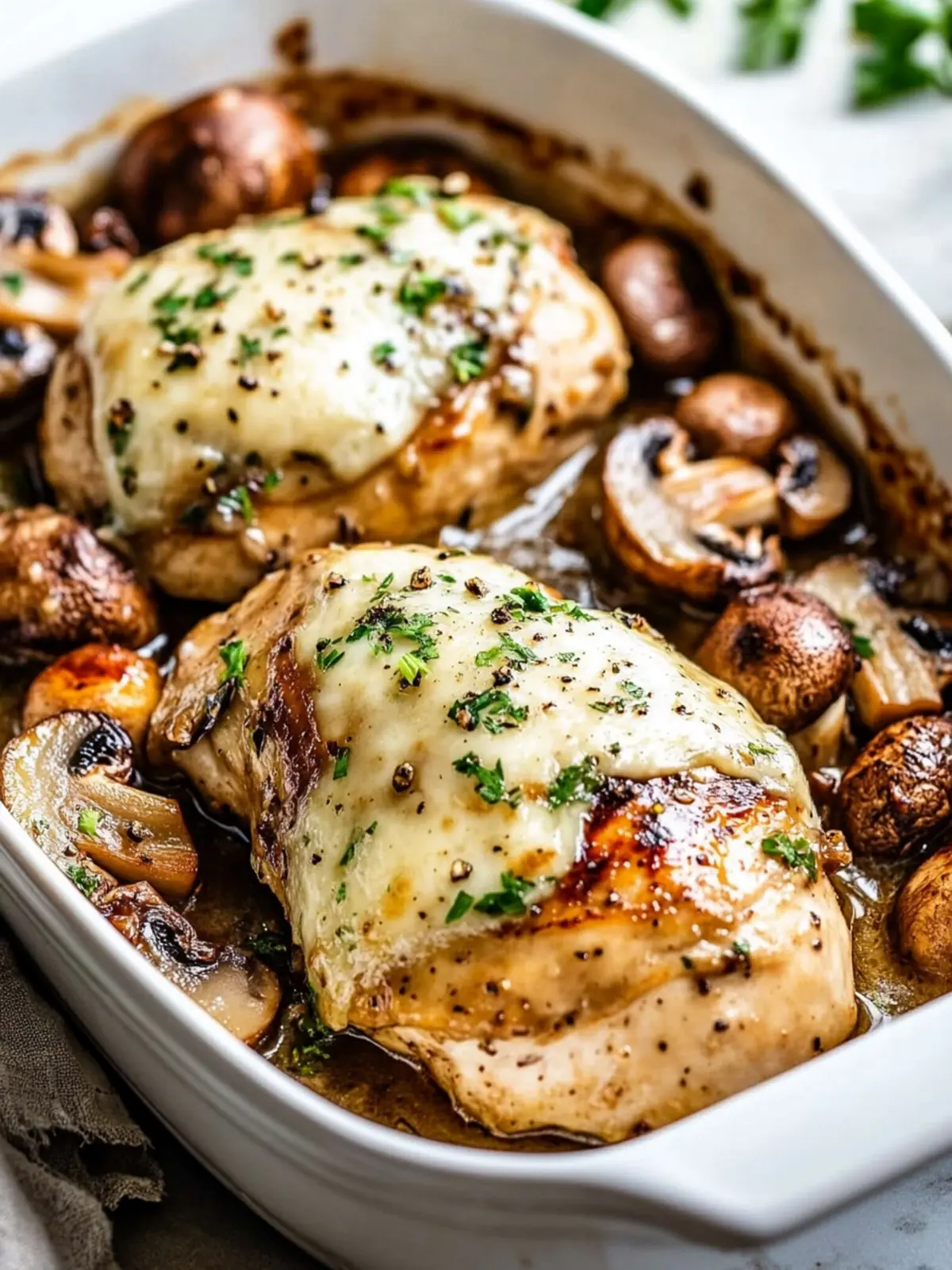 Easy Baked Mushroom Chicken