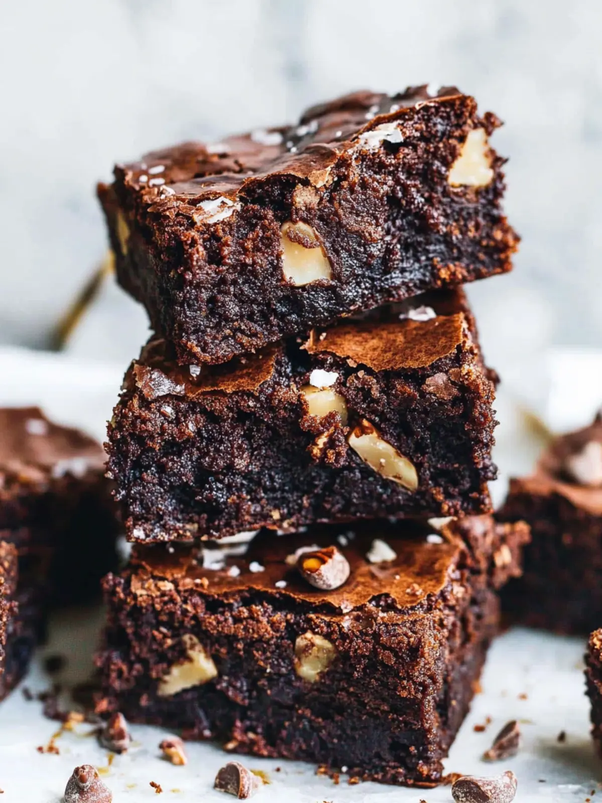 Molten Chocolate Hazelnut Tahini Brownies