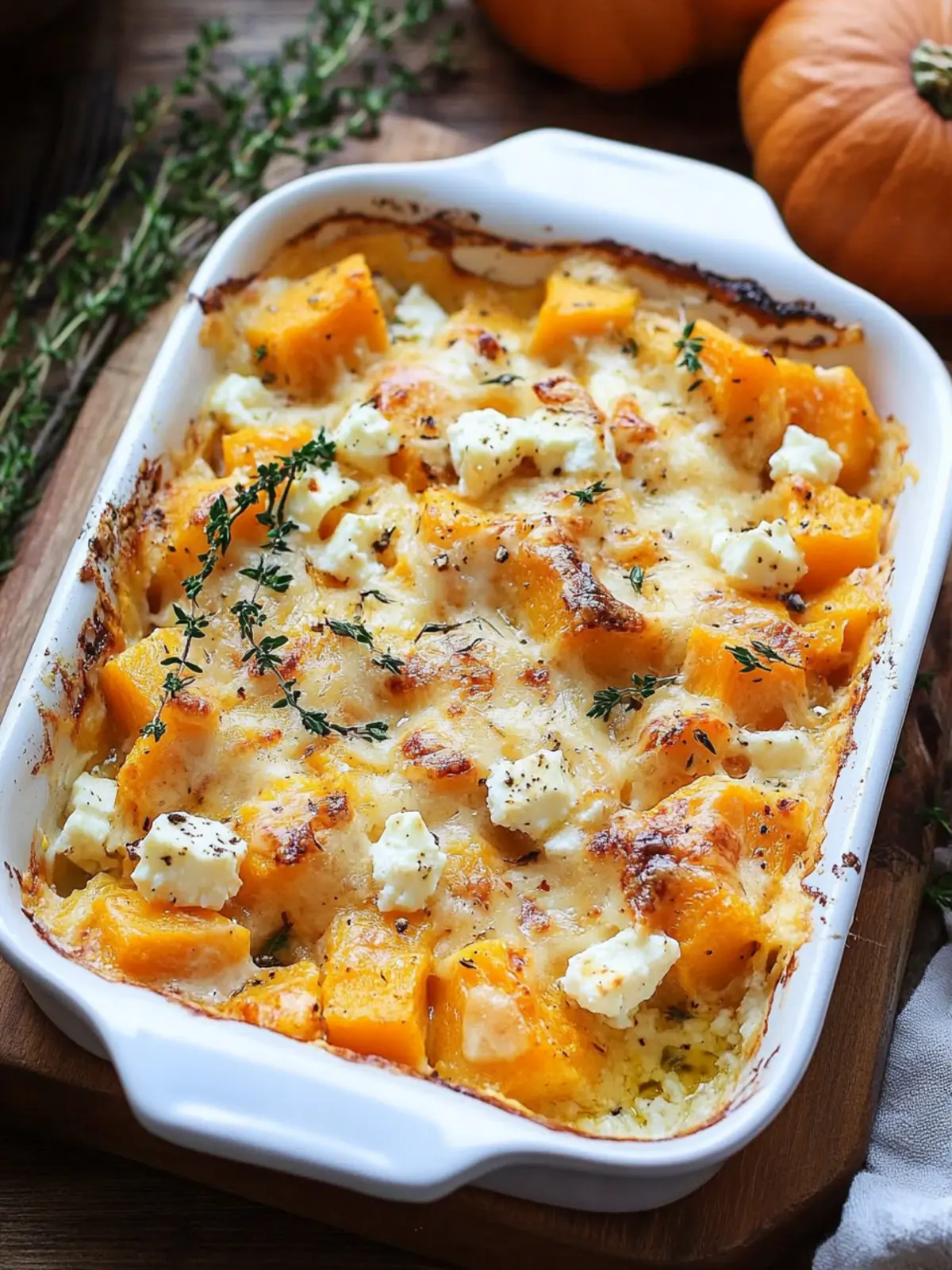 Butternut Squash and Feta Gratin