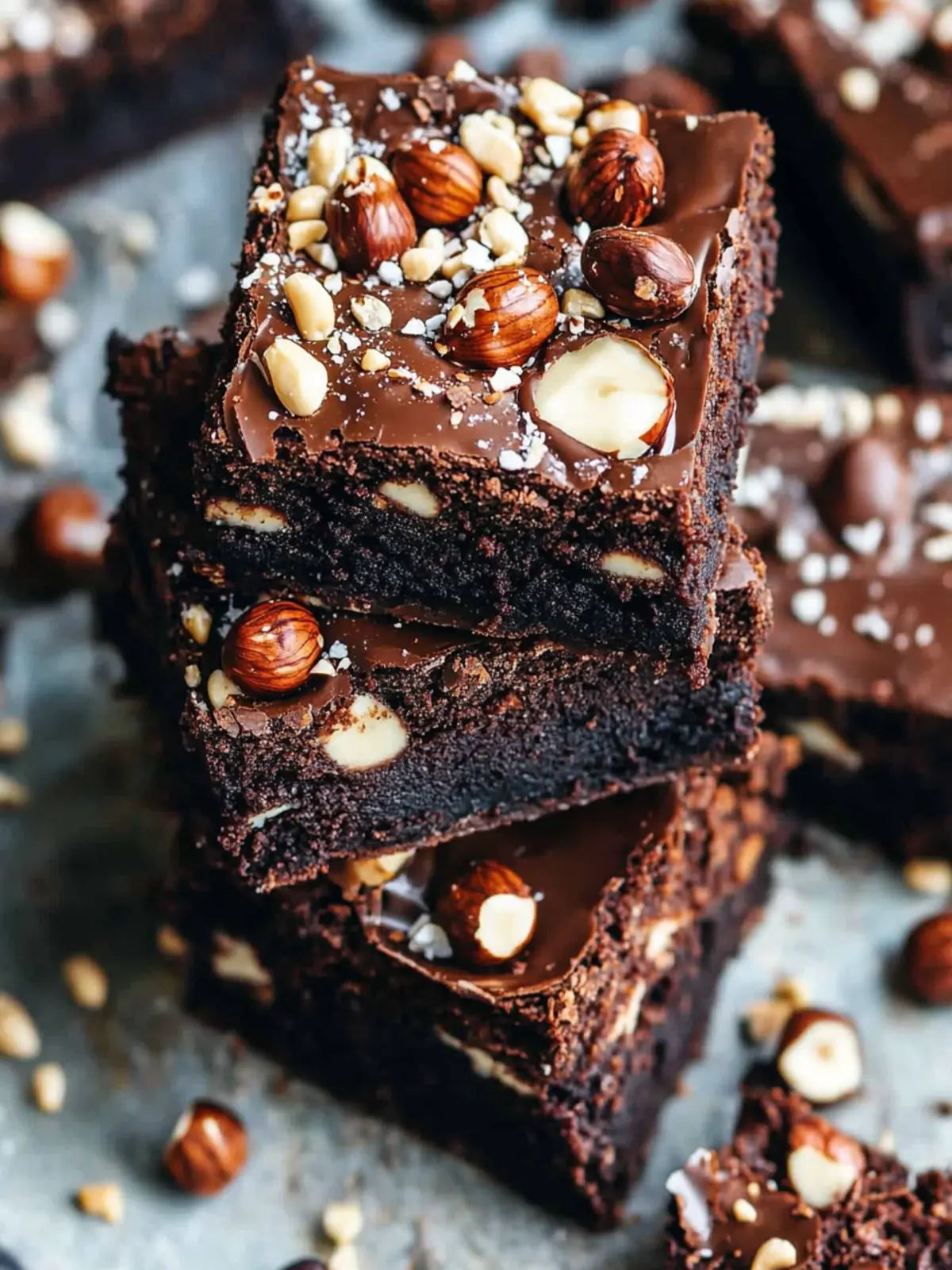 Molten Chocolate Hazelnut Tahini Brownies