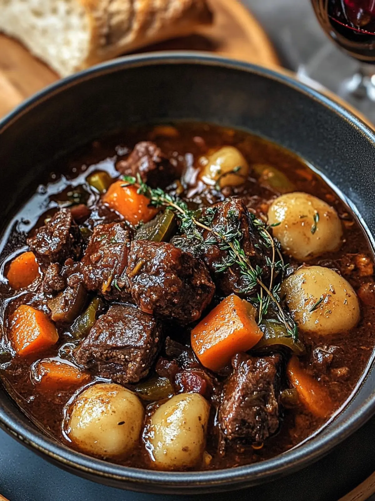 Savory French-Style Beef Stew with Red Wine and Veggies Bliss 5 French-Style Beef Stew with Red Wine and Vegetables