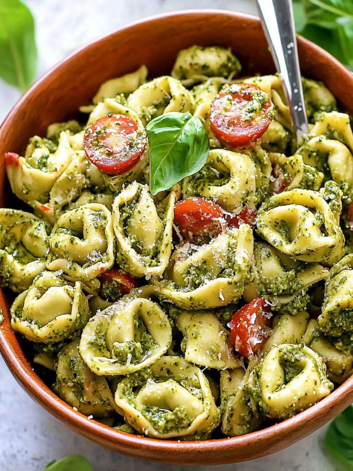 Fresh Pesto Tortellini Pasta Salad Perfect for Summer Gatherings 3 Pesto Tortellini Pasta Salad