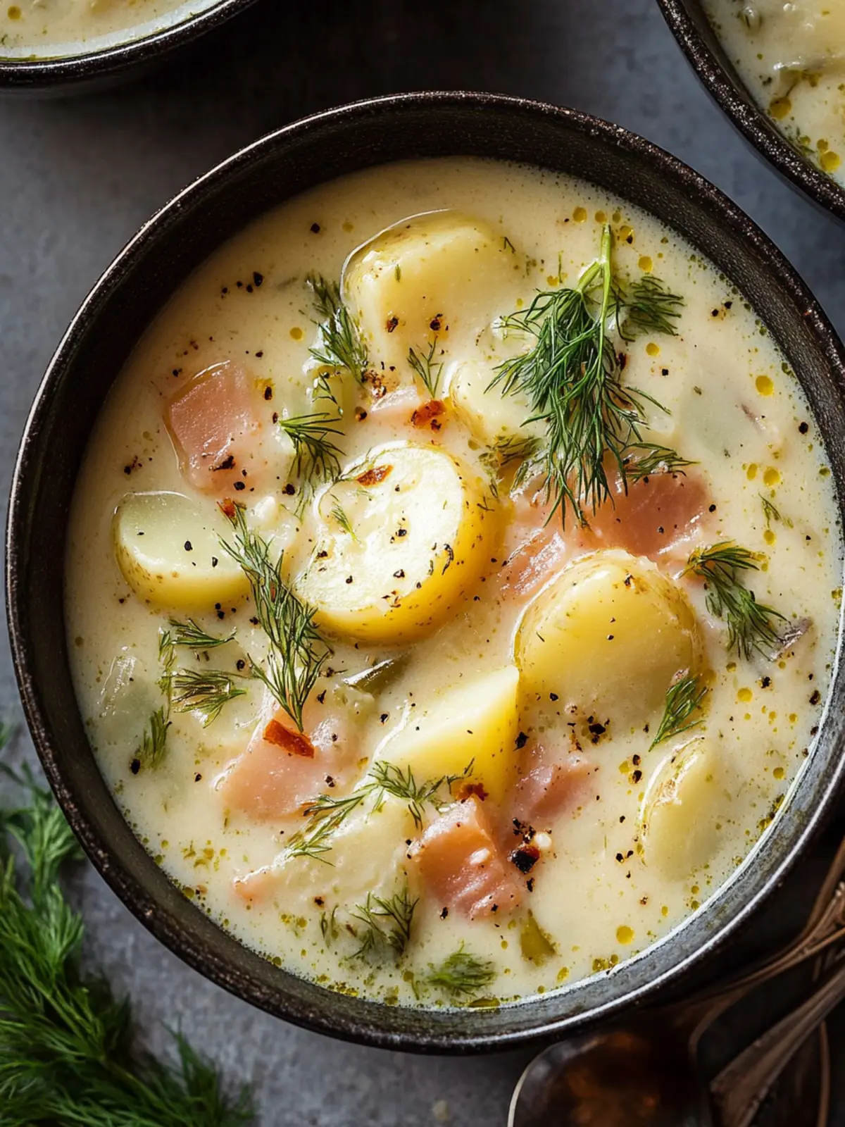 Creamy Dill Pickle and Potato Soup