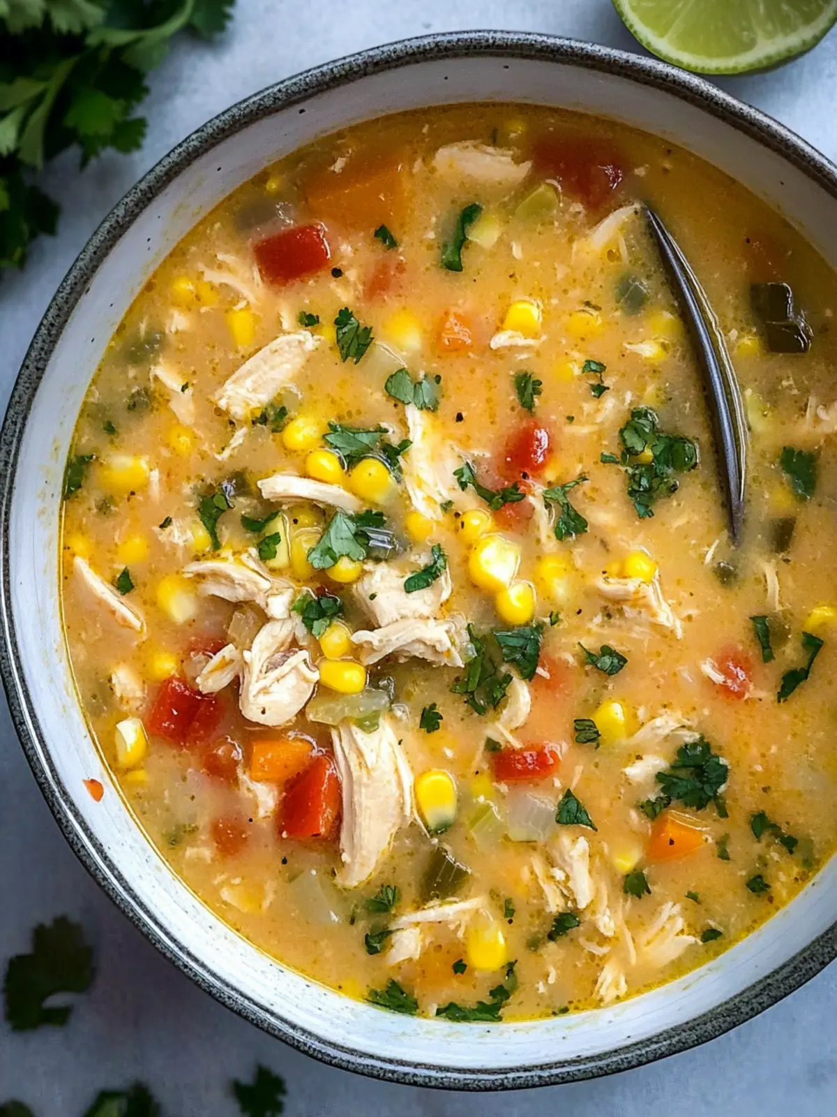 Mexican Corn Chicken Soup
