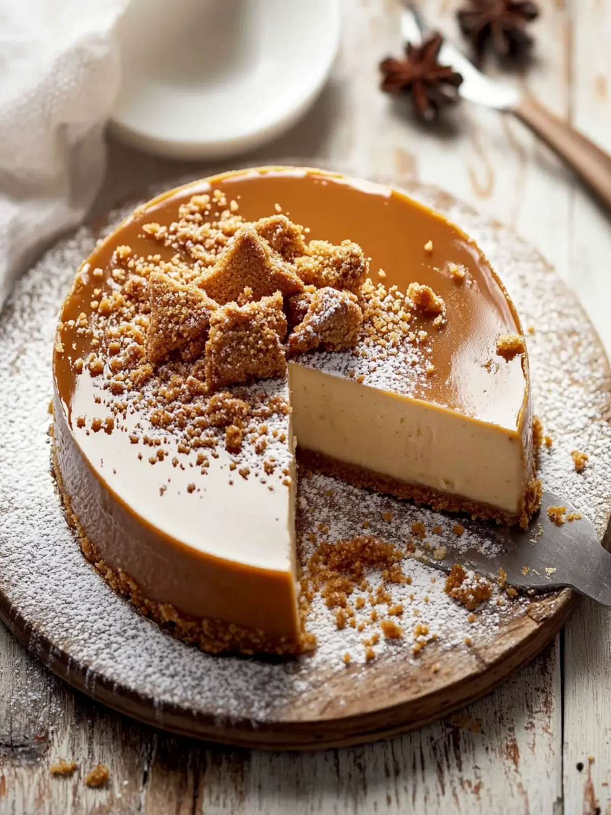 Irresistible Gingerbread Cheesecake with Salted Caramel Drizzle 2 Gingerbread Cheesecake