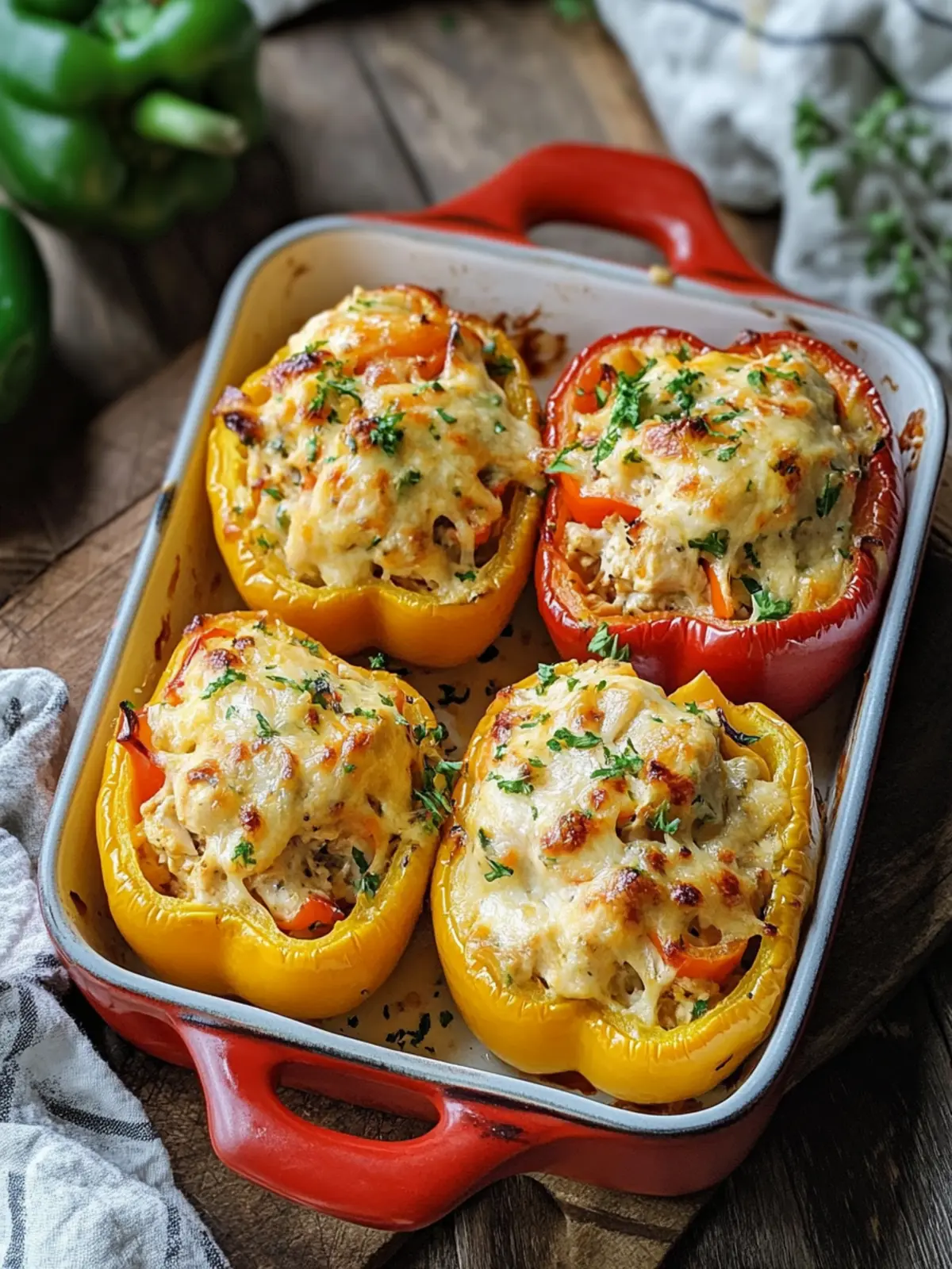 Creamy Chicken Stuffed Peppers