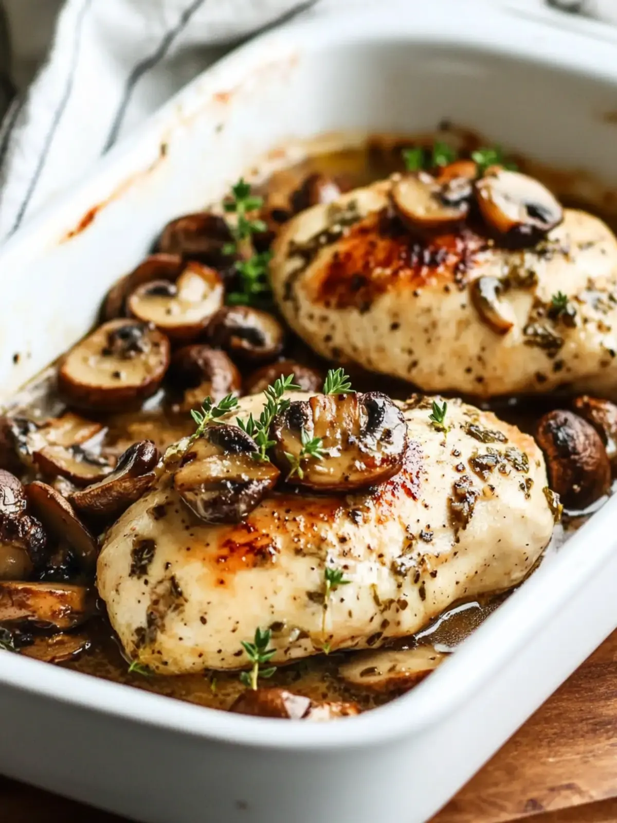 Easy Baked Mushroom Chicken