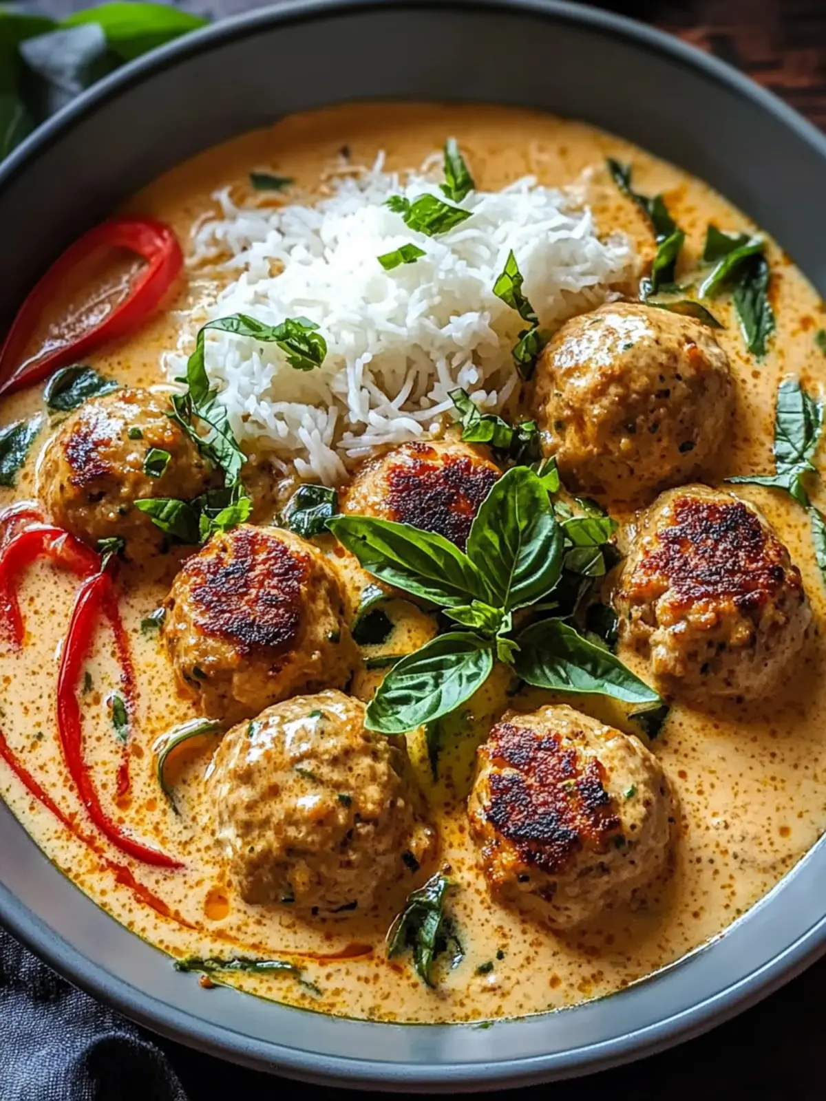 Thai Chicken Meatballs in Coconut Curry for Easy Weeknight Joy 5 Thai Chicken Meatballs in Coconut Curry