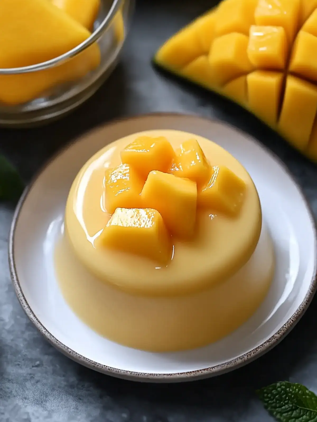 Easy Simple Mango Pudding