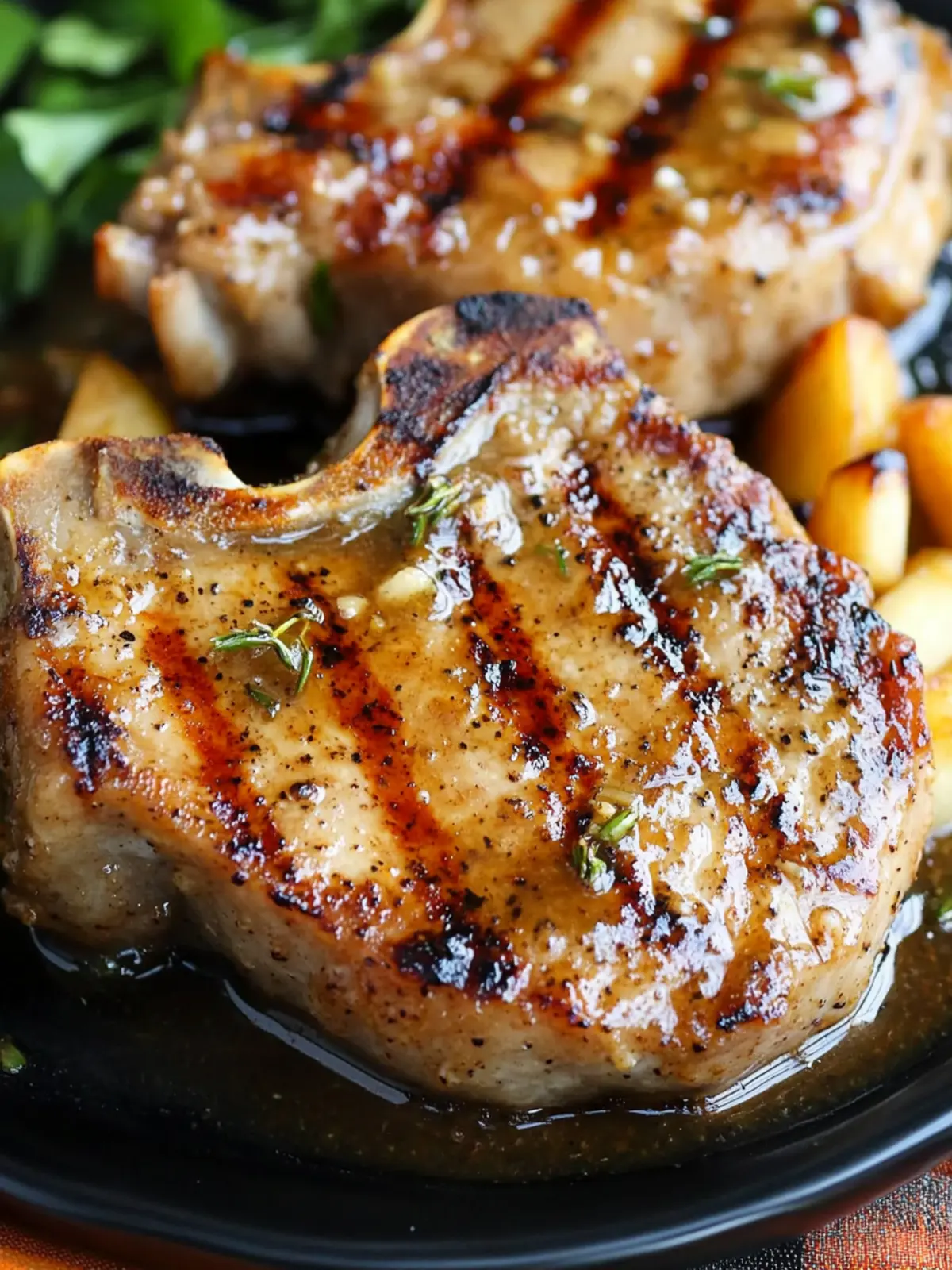 Maple Dijon Apple Cider Grilled Pork Chops