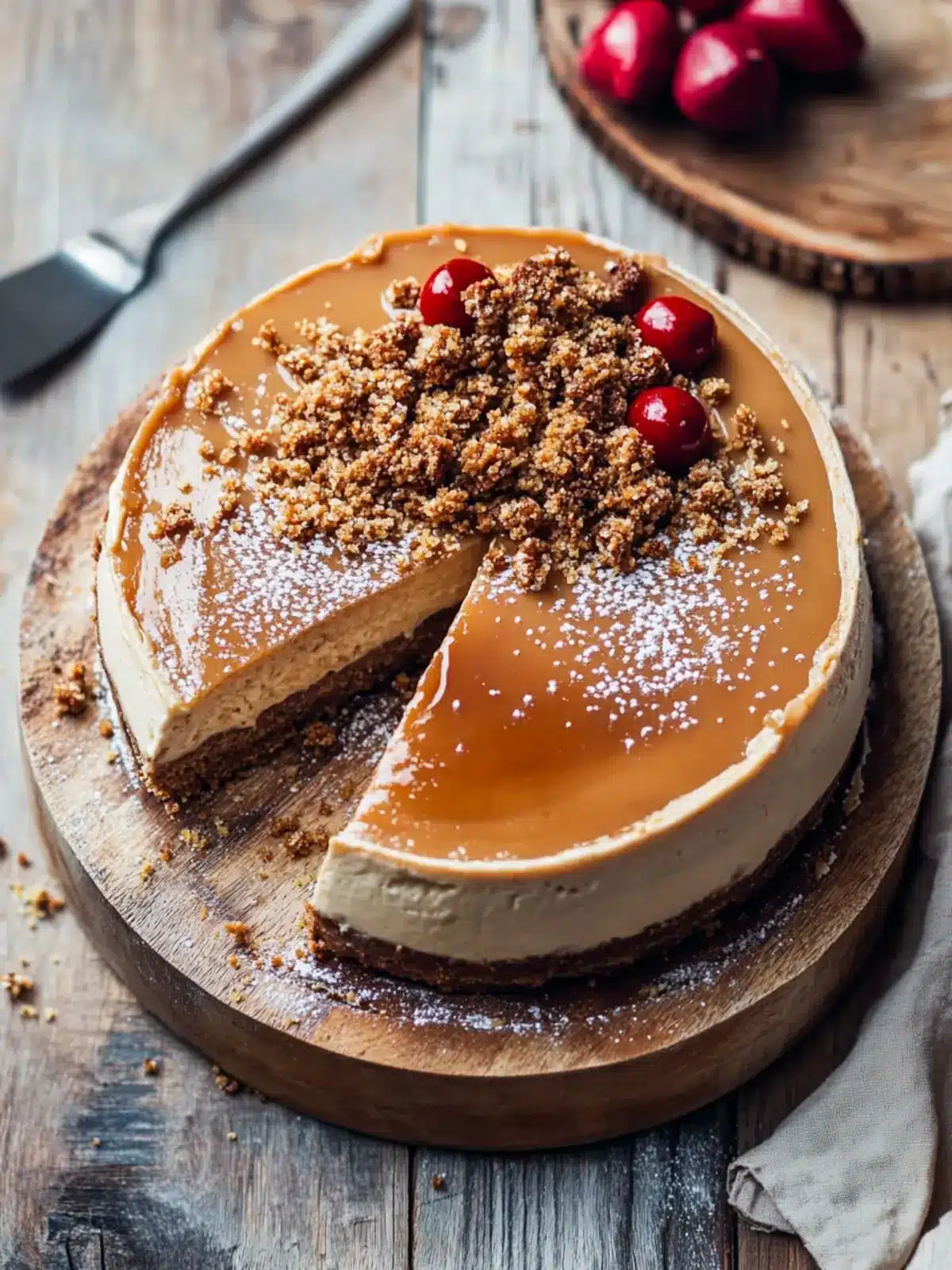 Irresistible Gingerbread Cheesecake with Salted Caramel Drizzle 3 Gingerbread Cheesecake